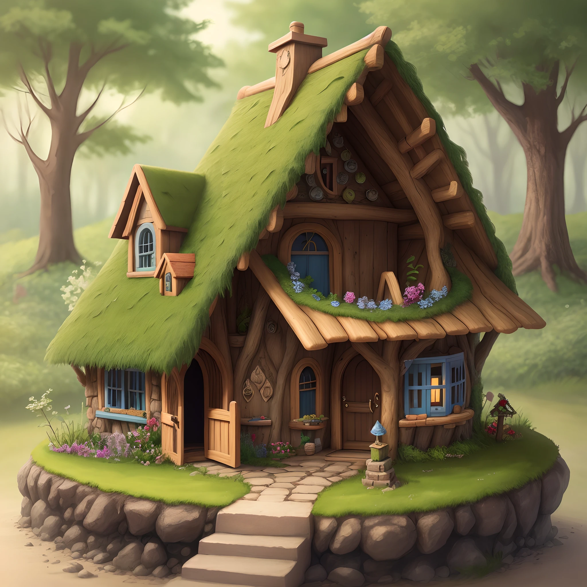 Fairy house with 2 stories