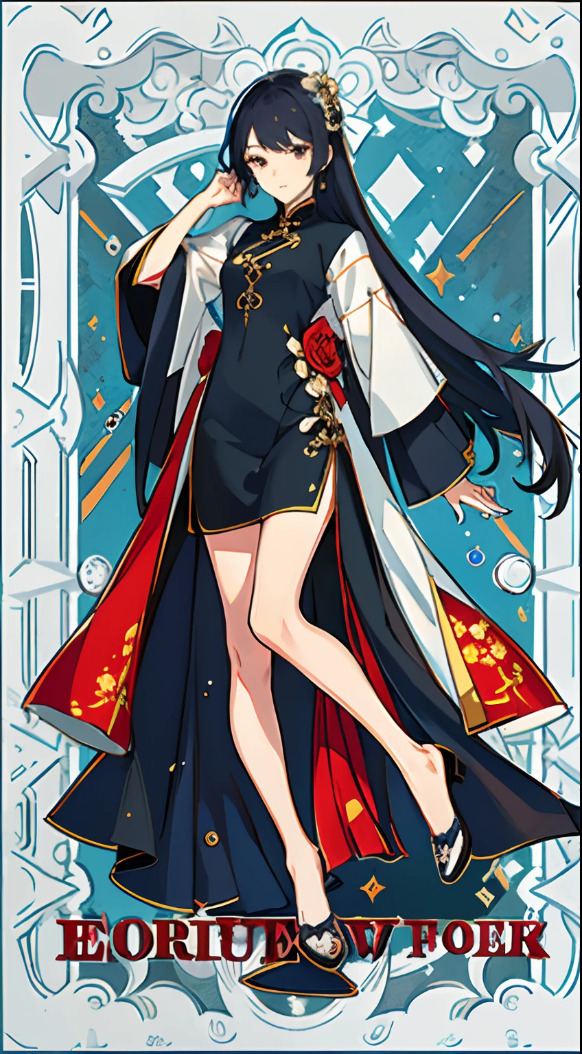 ((Best Quality, 8K, Masterpiece: 1.3)), 1boy, Slender Beauty: 1.3, (Long hair: 1.2), cheongsam, Long legs: 1.1, Super fine face, Fine eyes, Double eyelids, Outdoor