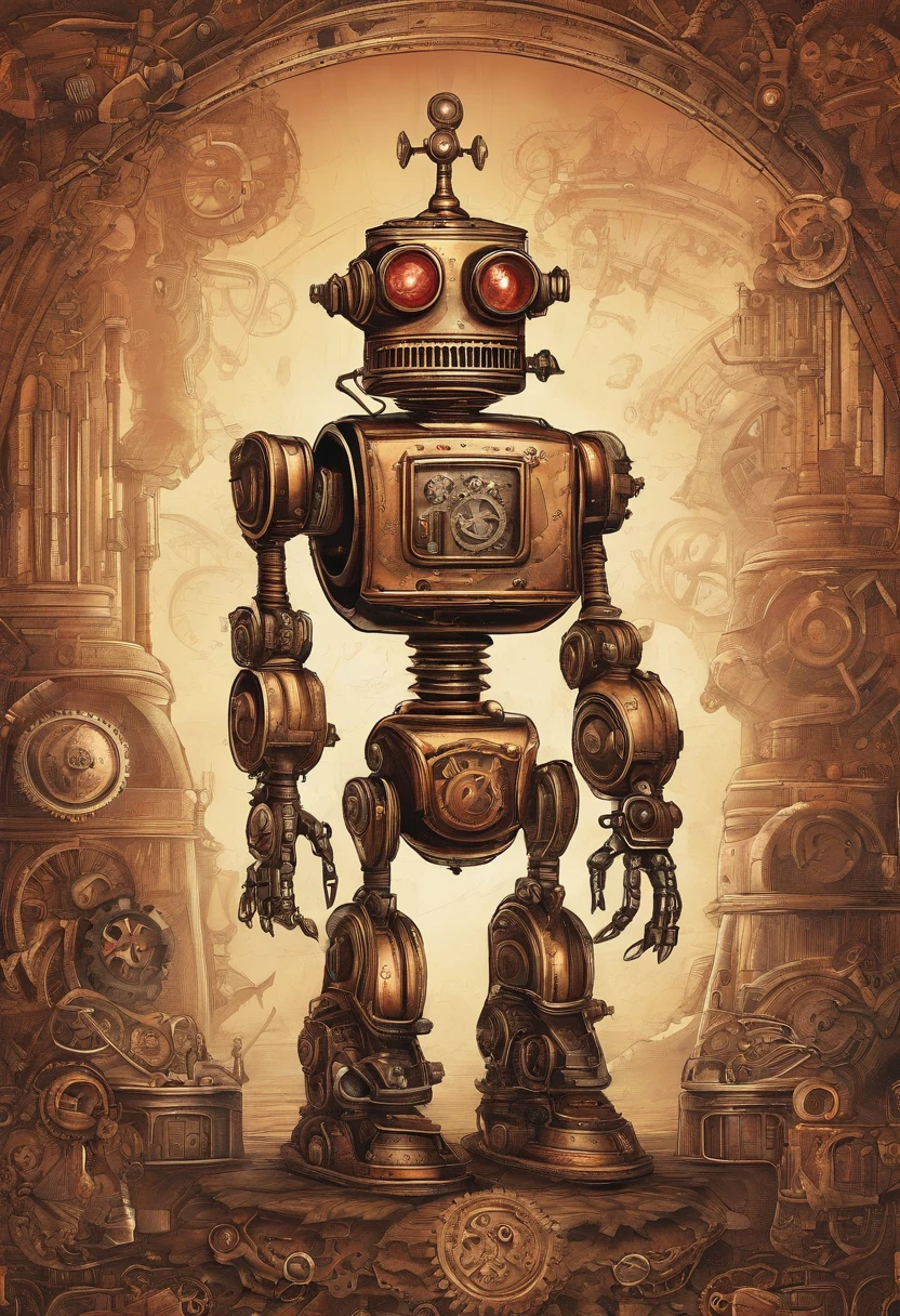 A toon Crazy whit a Big ONE a Only RED Eye Robot CCCP Soviet, and sEport team, tongs in hands, Tv head, pinhead, camouflage Gold Silver Pink Rusty, Ambient in a meteorite crater super detailed, center, beautiful, soft lighting, focused on the character, 4K resolution, photorealistic rendering,