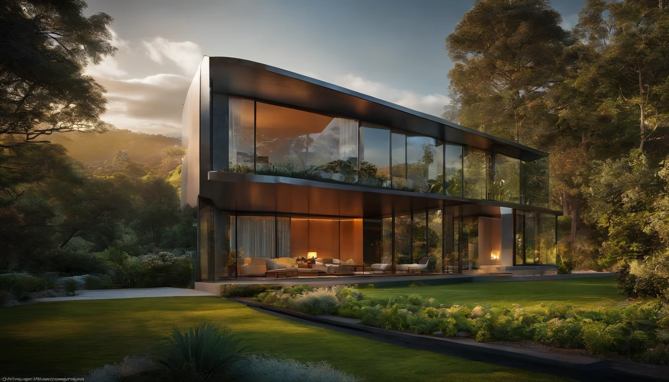 house of glass, paisagem ampla,