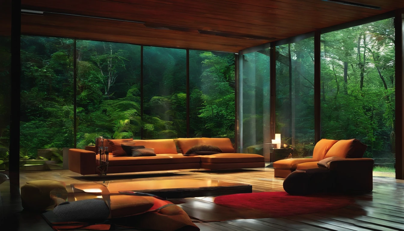 house of glass, paisagem ampla,