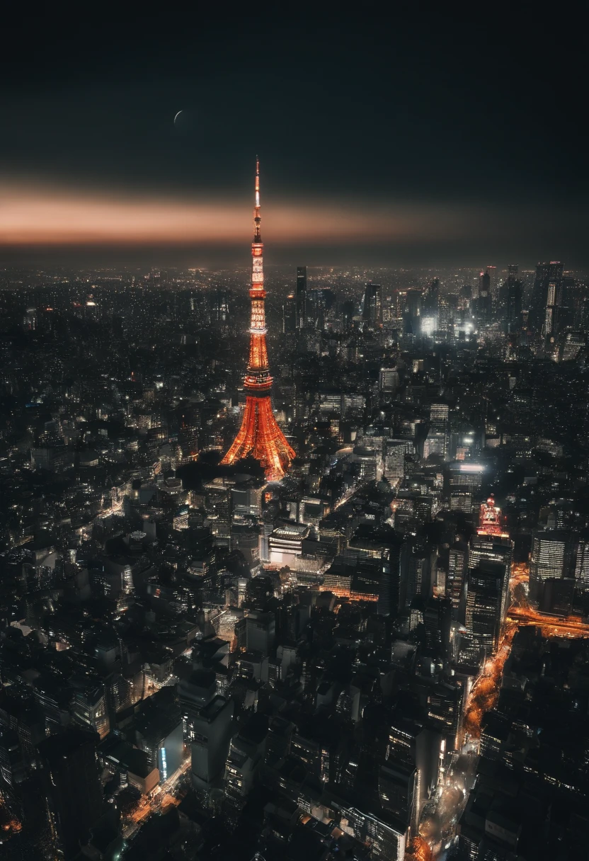 Futuristic cities、kosmos、spaceships、Huge city、Futuristic City Tokyo、Tokyo Tower、Tokyo Skytree、Tokyo 100 Years Later、Megalopolis Tokyo