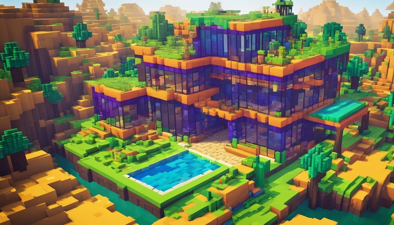 house of glass, paisagem ampla,