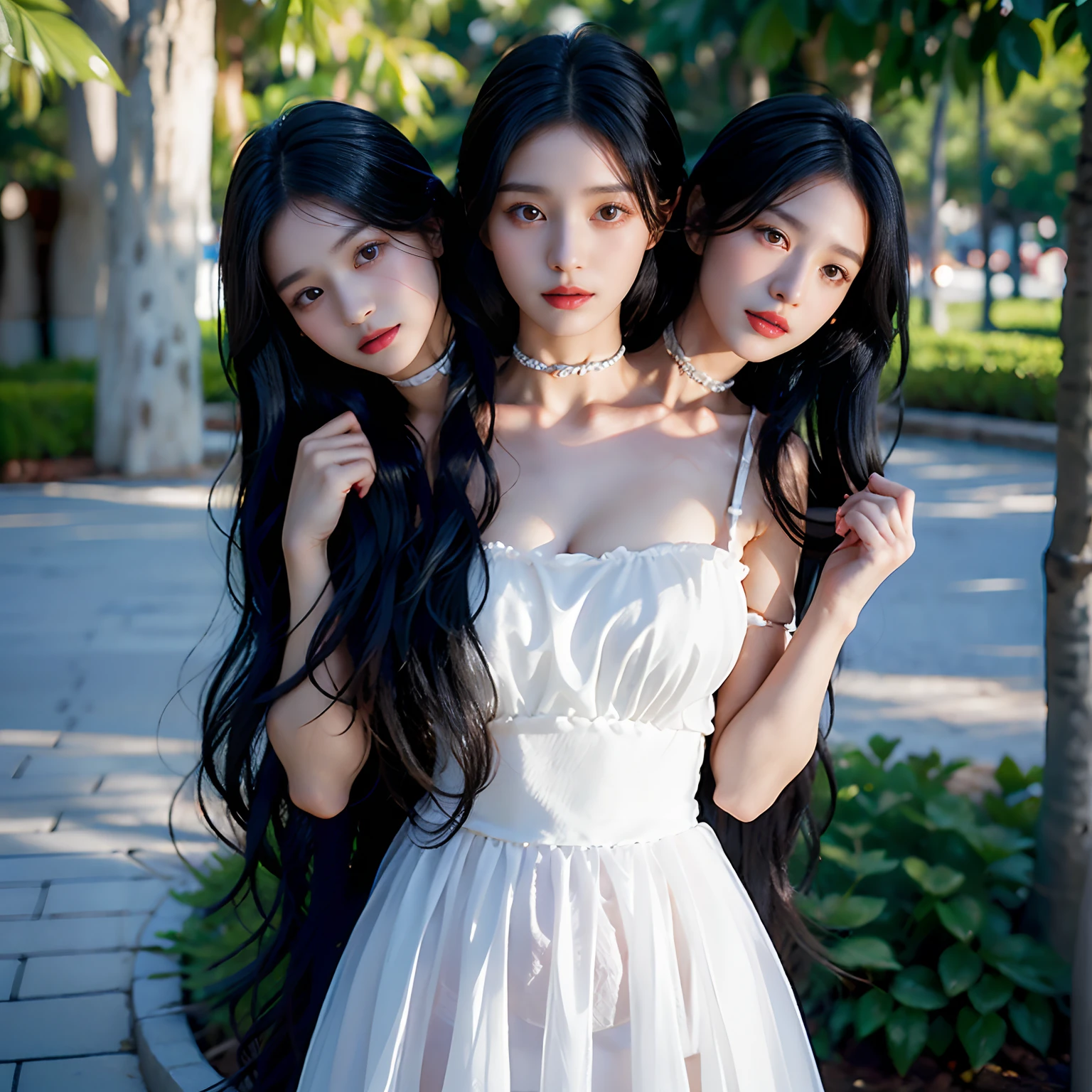 masterpiece,high quality,high resolusion,3heads,1 girl,Japanese girl,ultra detailed,long purple hair,Blue eyes,wearing a white ,wear a black tie,Wearing a long black skirt,big breasts,looking at the audience,school background,wearing red glasses,beautiful face,beautiful eyes,beautiful hair,beautiful body,beautiful hand