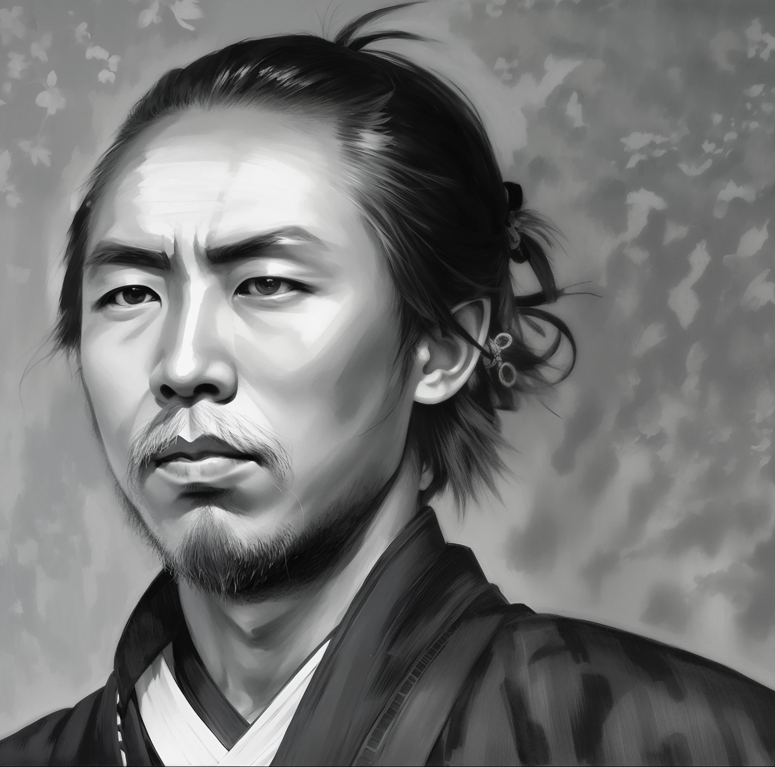 Japanese Samurai in Traditional Clothing,masterpiece