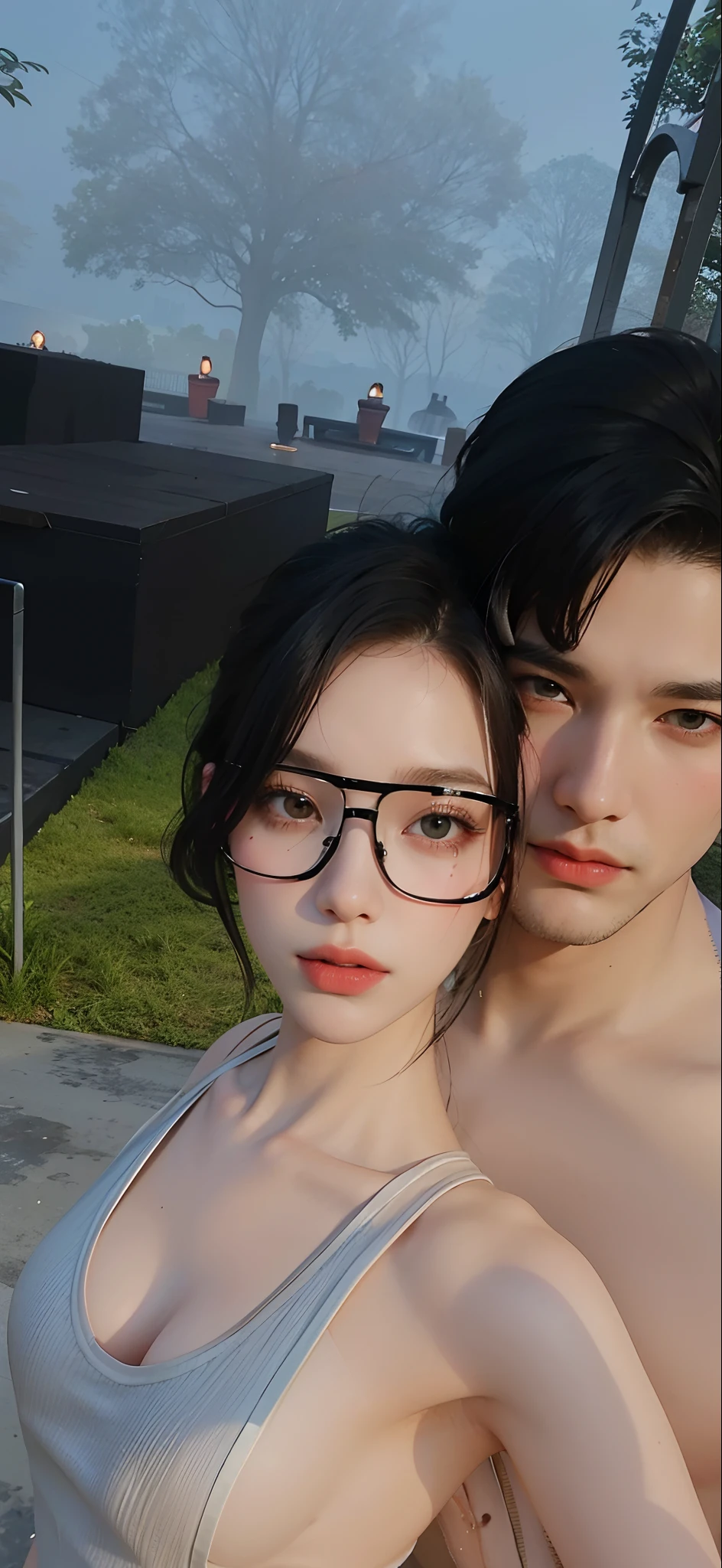 there is a man and a woman that are posing for a picture, Directed by: Nandor Soldier, par, Lovely couple, imagem de perfil, caio santos, pose de casal, foto do perfil, andrea rocha, Roomies, selfie apaixonada, foto de perfil, Parece Fabiula Nascimento, 1614572159