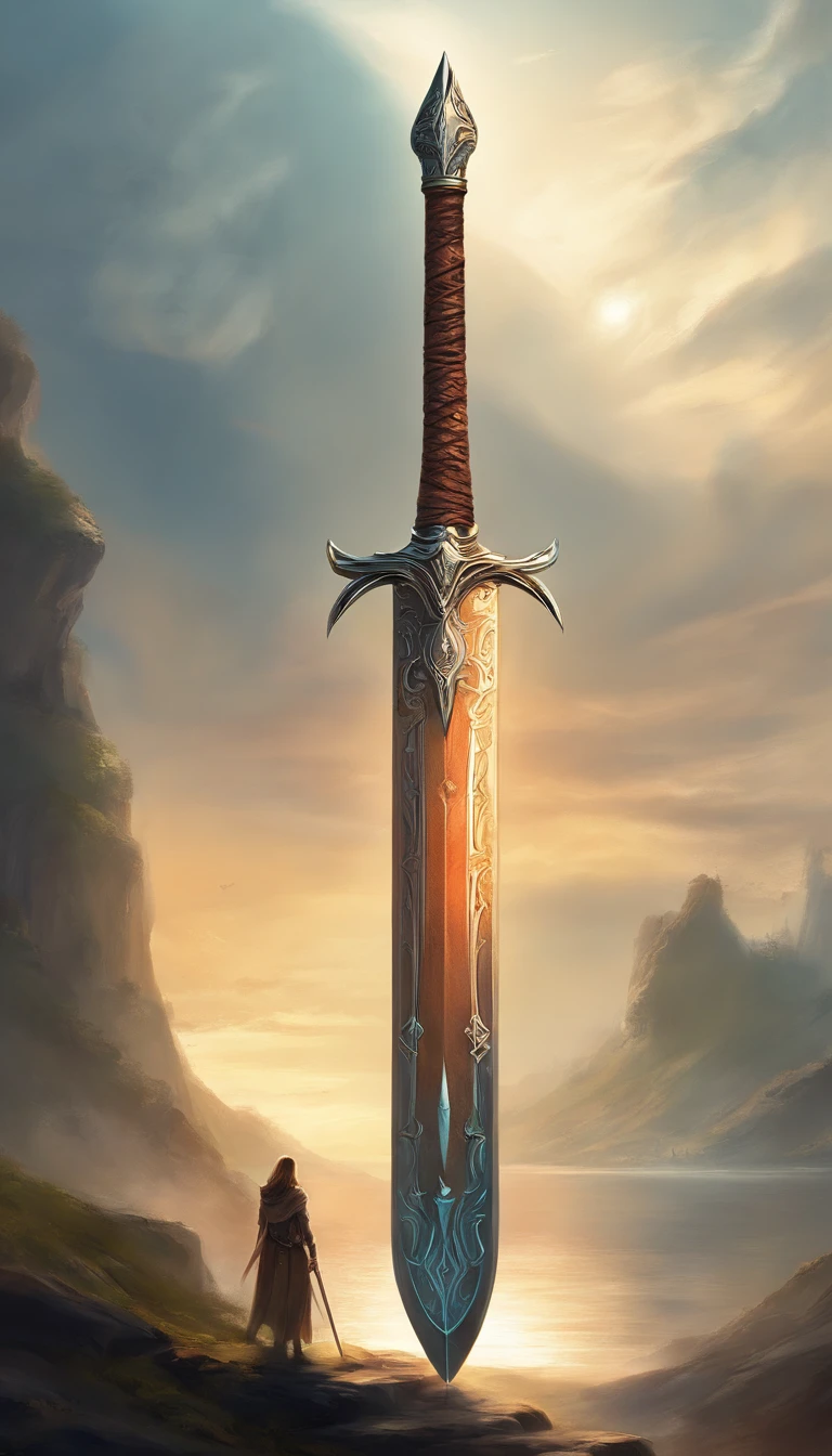 A large, legendary sword with earthy details