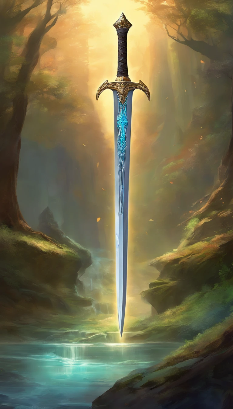 A large, legendary sword with earthy details