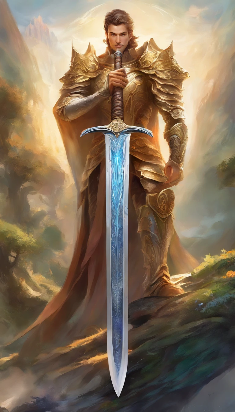 A large, Powerful, legendary sword with many details