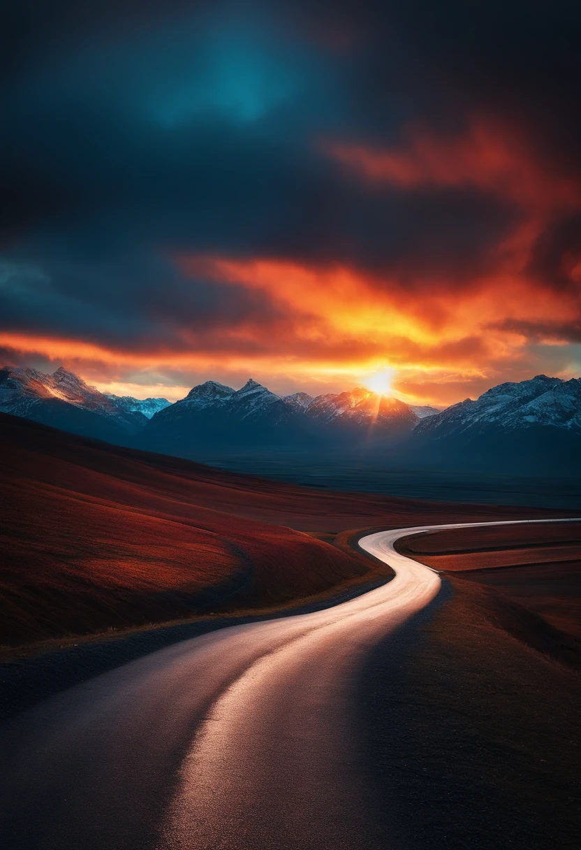 Inspiring landscapes,Creating a landscape with light, Very motivating, abstract and inspiring colors
