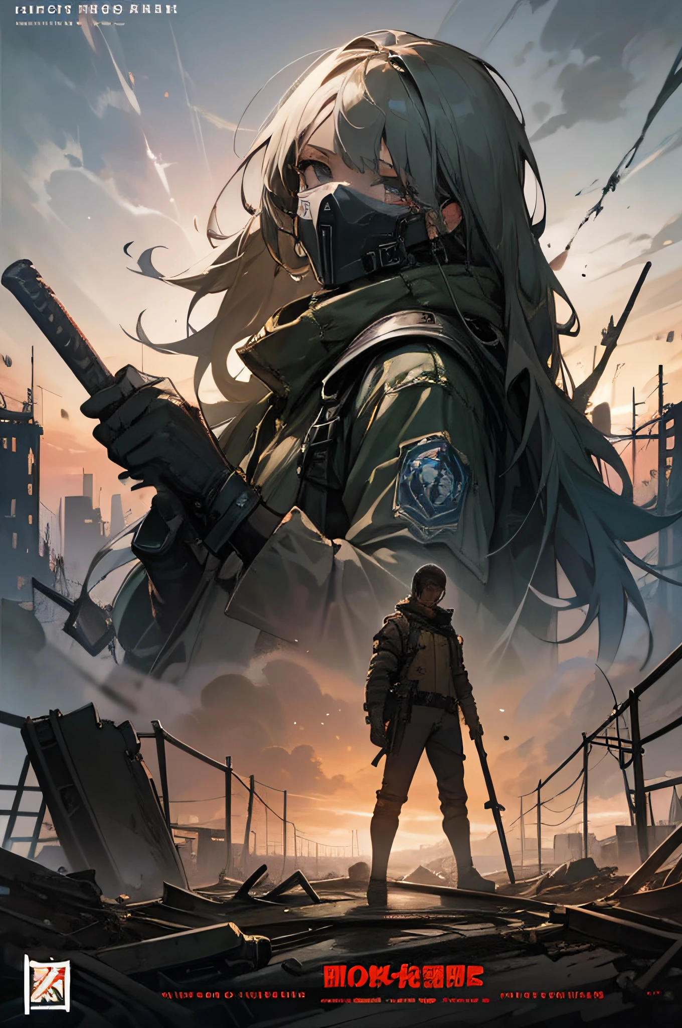 Wang Ling (WLOP) style digital art,gun shoot scene cinematic lighting hyper realistic super details