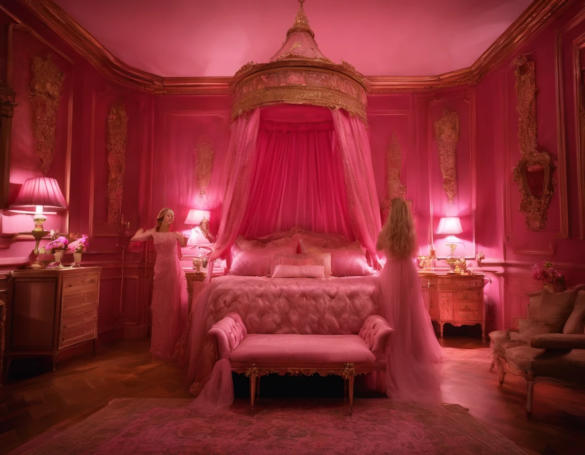 the night,Pink maiden bedroom