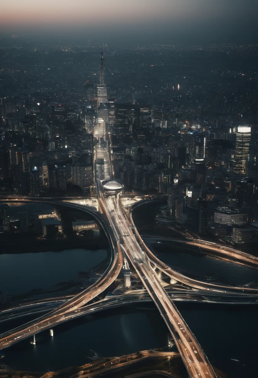 Futuristic cities、kosmos、spaceships、Spaceship Base、Spacecraft Airfield、Huge city、Futuristic City Tokyo、Tokyo 100 Years Later、Megalopolis Tokyo、Haneda Airport、