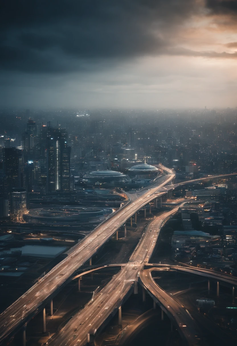 Futuristic cities、kosmos、spaceships、Spaceship Base、Spacecraft Airfield、Huge city、Futuristic City Tokyo、Tokyo 100 Years Later、Megalopolis Tokyo、Haneda Airport、