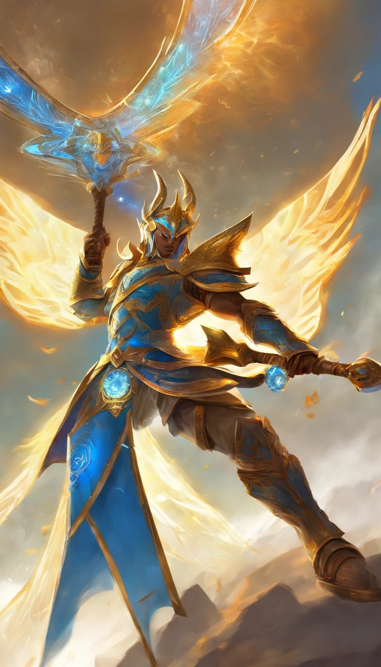 (best quality,4k,8k,highres,masterpiece:1.2),ultra-detailed,realistic,mastersword, standalone, legendary weapon,precise craftsmanship,detailed hilt,sharp blade,properly proportioned,beautifully textured,mythical sword,iconic symbol,hero's weapon,forged by the gods,sword of destiny,enchanted blade,glowing blue aura,legendary battles,ultimate power weapon,destined to defeat evil,classic video game weapon,masterful design,intricate engravings,powerful artifact,impeccable quality craftsmanship,striking and elegant,centerpiece of the artwork,shimmering with divine energy,sharp enough to cut through anything,radiating strength and power,fit for a true hero,artistic homage to the game,signature weapon of the hero,pristine metalwork,exquisite attention to detail,colorful gems embedded in the hilt,legendary legacy,unbreakable and indestructible:focus on the blade's reflections and highlights,create an atmosphere of reverence and awe,showcase the iconic sword in a dynamic pose and perspective,bring out the mythical essence and power of the Mastersword.