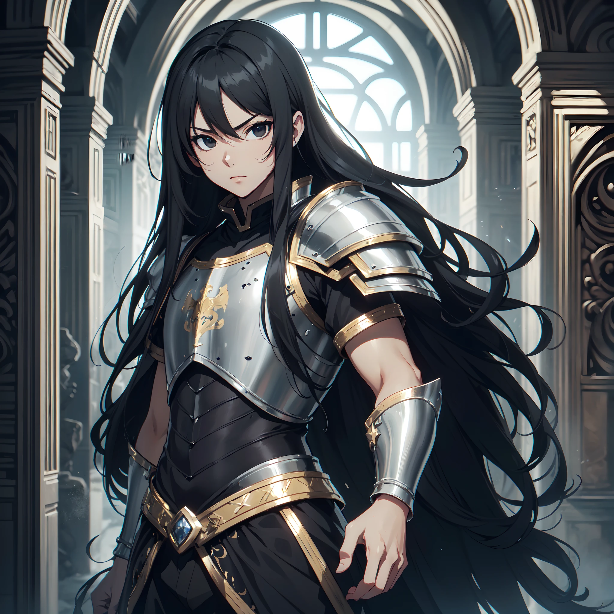 128K Ultra High Definition,
128K Ultra High Quality,
128K Ultra High Resolution,
Best Definition,
Best Quality,
Best Resolution,
Perfectly Detailed,
Perfectly Designed,
Extremely Detailed,
Extremely Designed,
Hyper Detailed,
Hyper Definition,
Hyper Quality,
Hyper Resolution,
Masterpiece,
(((Anime))),
Body Shot,
(((Boy))),
Handsome,
Muscular Body,
(((Black Long Hair))),
(((Black Eyes))),
(((Hyper Detailed & Perfectly Designed With Ultra High Quality Black Obsidian Warlord Armor))),
(((Inside Of Medieval Royal Palace Background Scenery))),