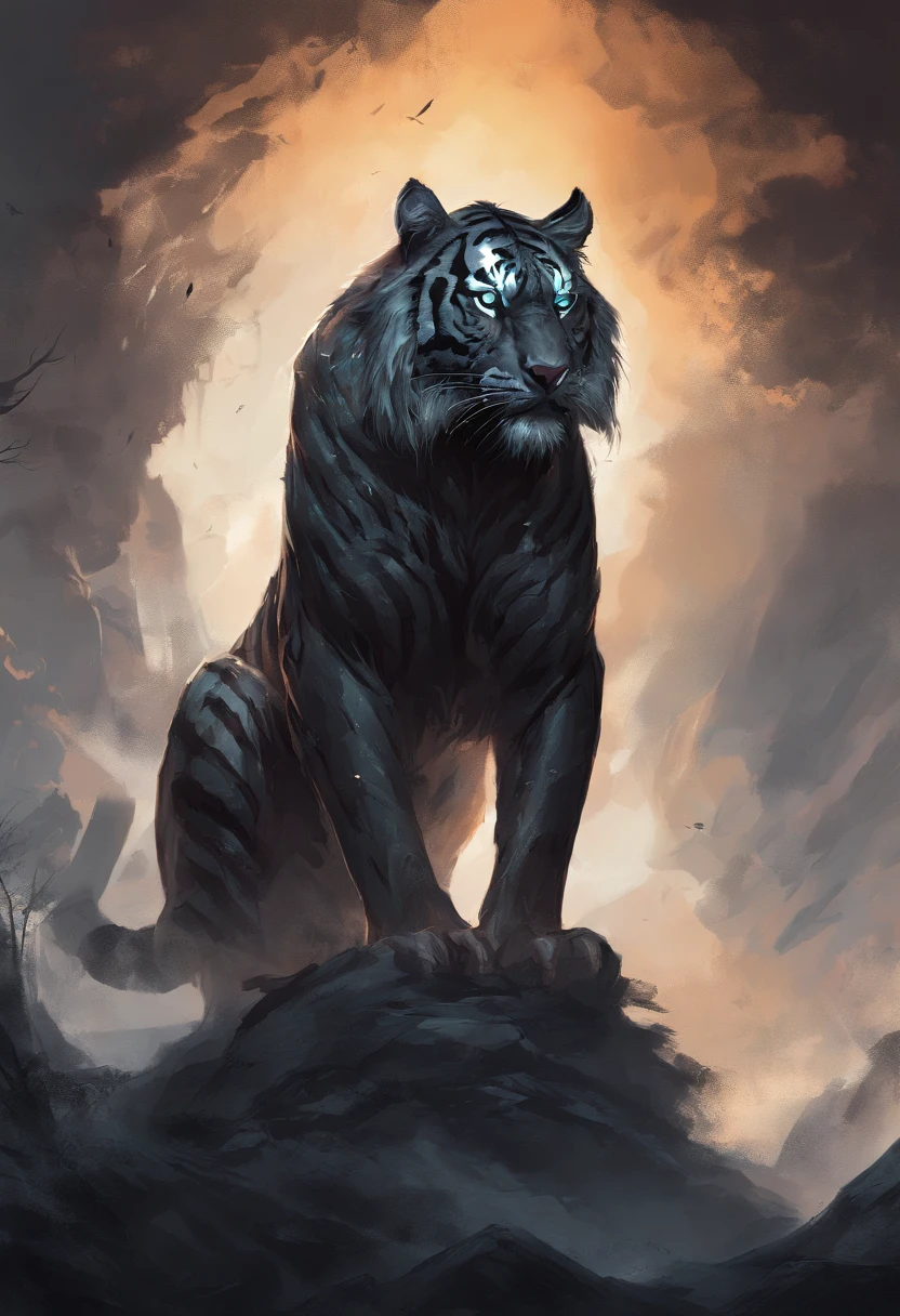 Tiger gigantic black humanoid Tiger.