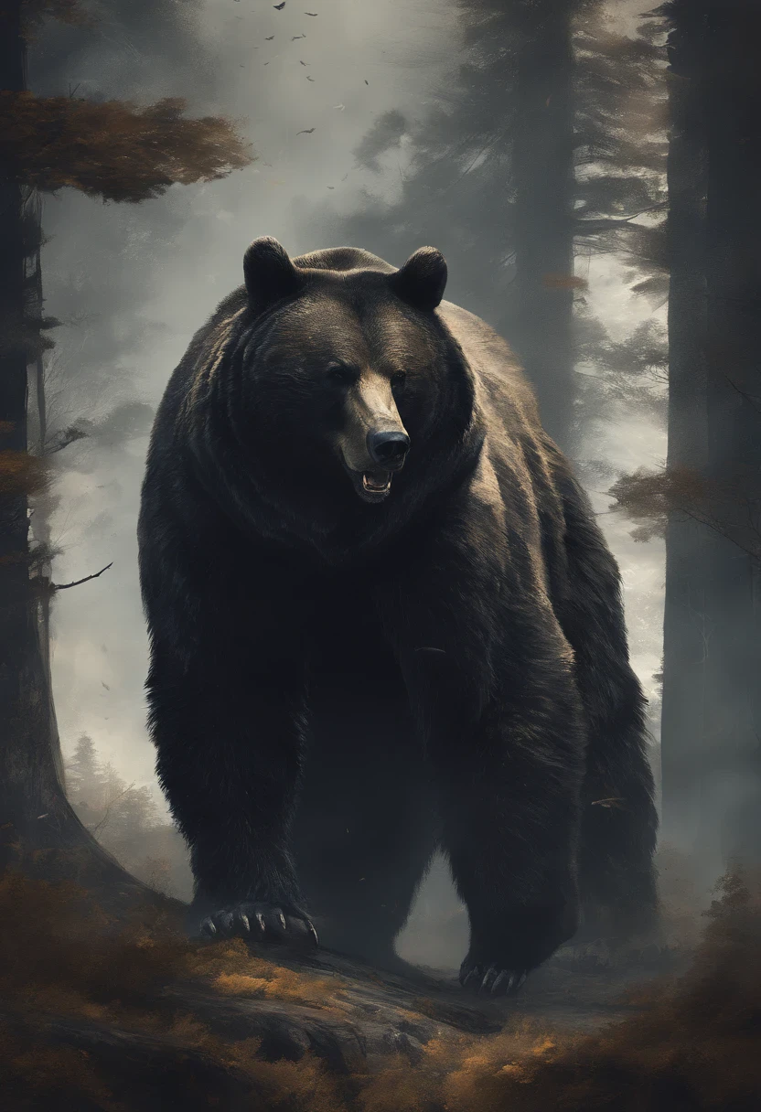 Bear gigantic black humanoid Bear.