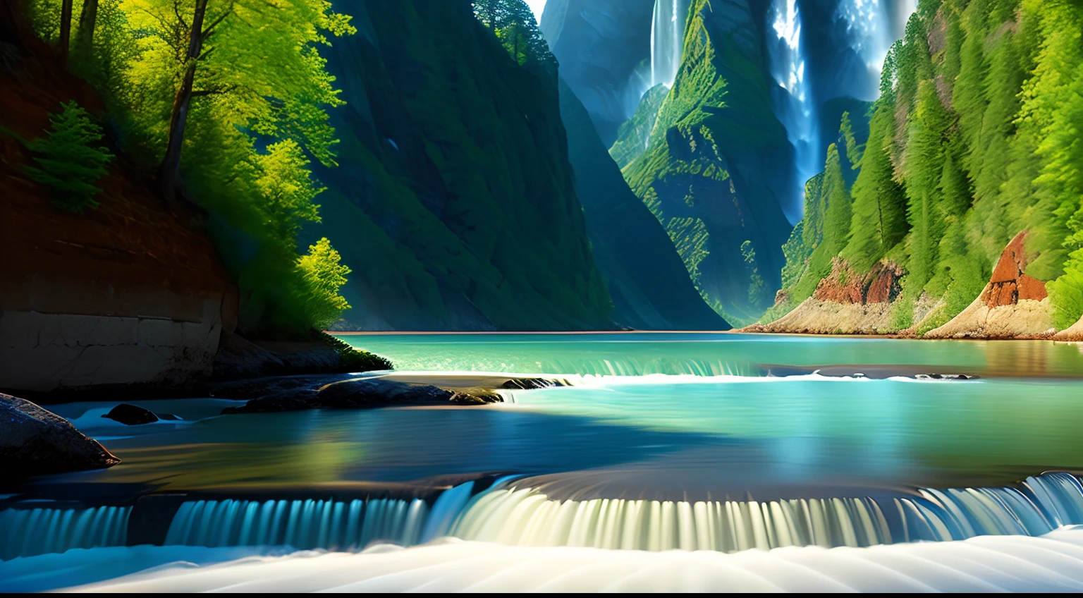 landscape, water (extremely detailed CG unity 8k wallpaper), the most beautiful artwork in the world, professional majestic oil painting, intricate, high detail, sharp focus, dramatic, photorealistic painting