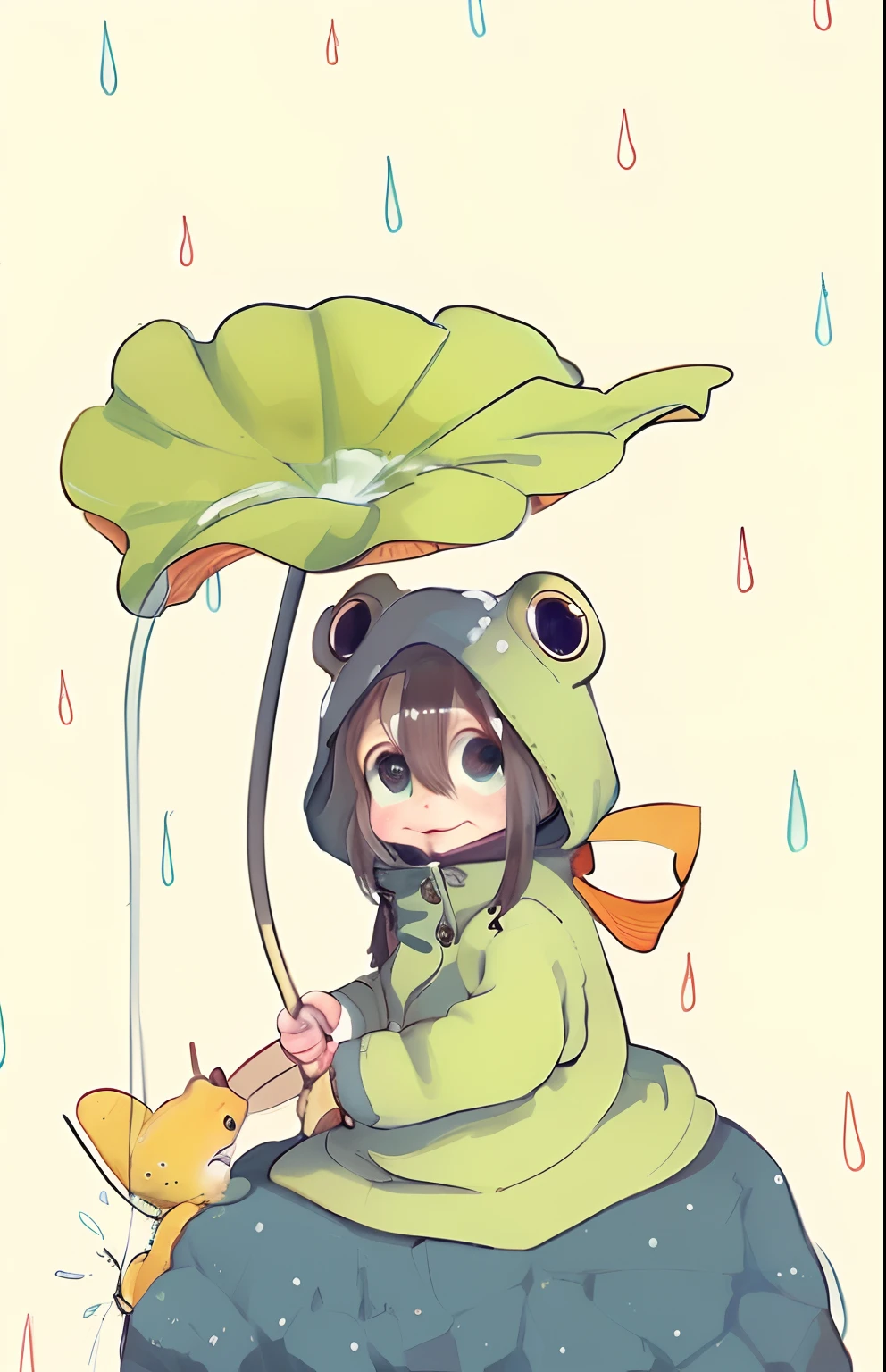 Jean-Baptiste Monge's painting of a small frog, Dressed in warm coat with rescue gear on winter day with snow, , jean - baptiste monge, anthropomorphic --ar 2:3 --testp -optimistic;