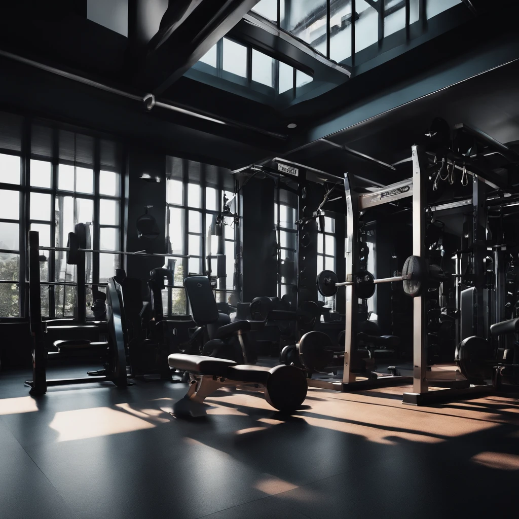 gym、traning、A black
