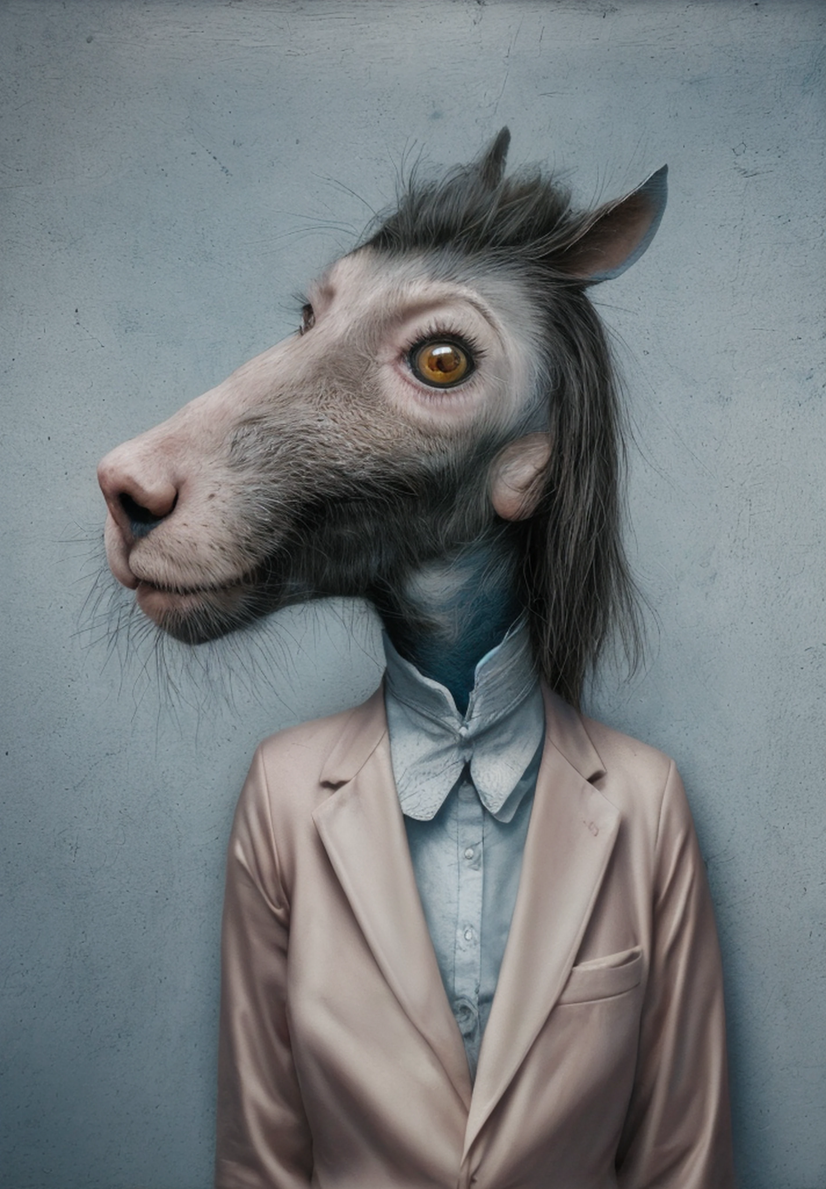 Un primer plano de una chica muy triste con el pelo largo (rubio) And the big blue eyes showing huge ((pechos)), Anton Semenov, Mark Ryden muy detallado, Estilo Mark Ryden, Mark Ryden en el estilo de, Estilo de Mark Ryden, inspirado por Mark Ryden, Naoto Hattori, Adorable pintura digital, cara linda. DarkFantasy, Estilo Wlop Loish y Clamp, desnuda