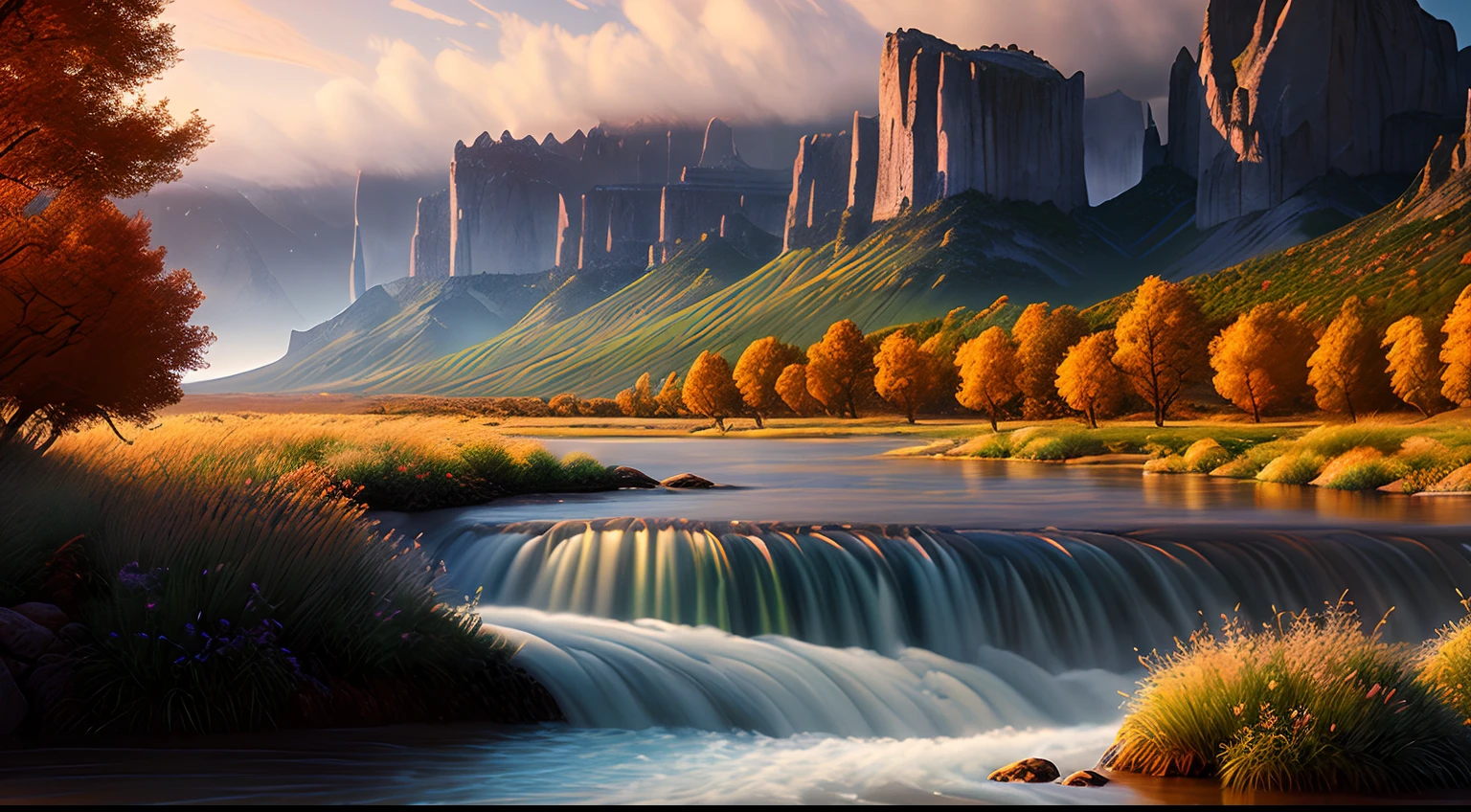 landscape, water (extremely detailed CG unity 8k wallpaper), the most beautiful artwork in the world, professional majestic oil painting, intricate, high detail, sharp focus, dramatic, photorealistic painting