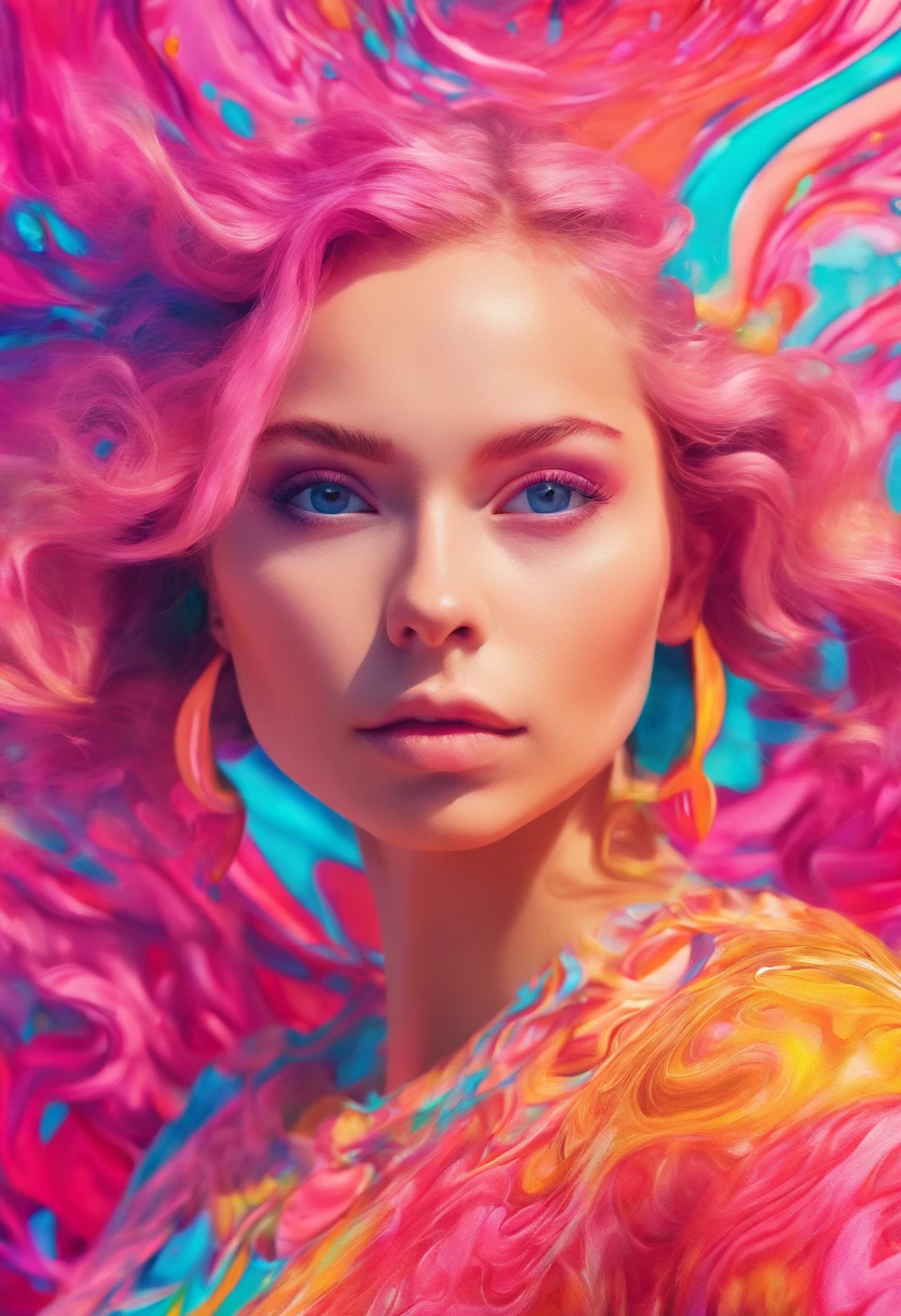 8K, Best Quality, Masterpiece, Ultra High Resolution, (Realism: 1.4), Original Photo, (Realistic Skin Texture: 1.3), (Film Grain: 1.3), (Selfie Angle), 1 Girl, Pink Clothes, Sapphire Color Eyes and Beautiful Face Details, Masterpiece, Best Quality, Close Up, Upper Body