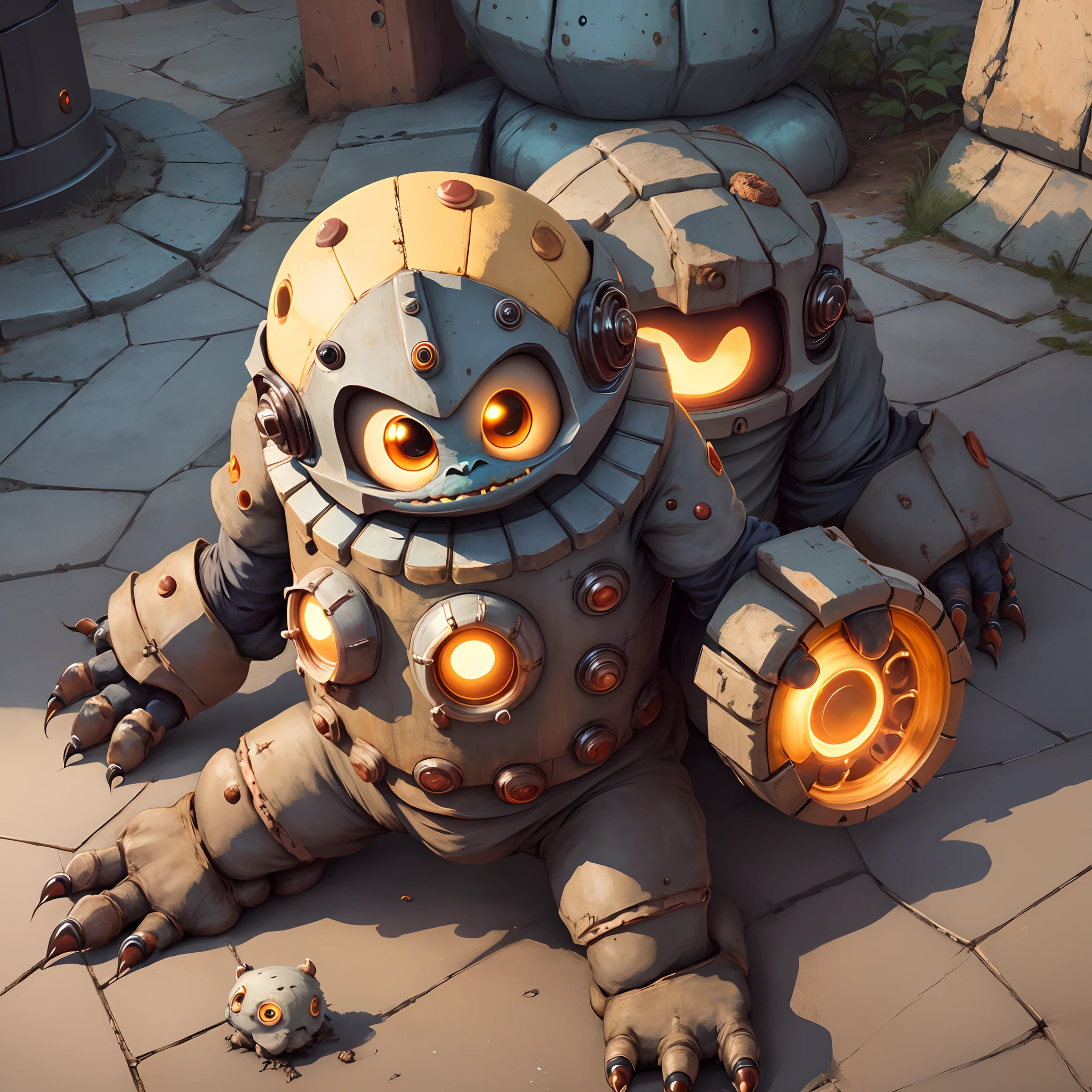 cute monster ,Golem, Machinery