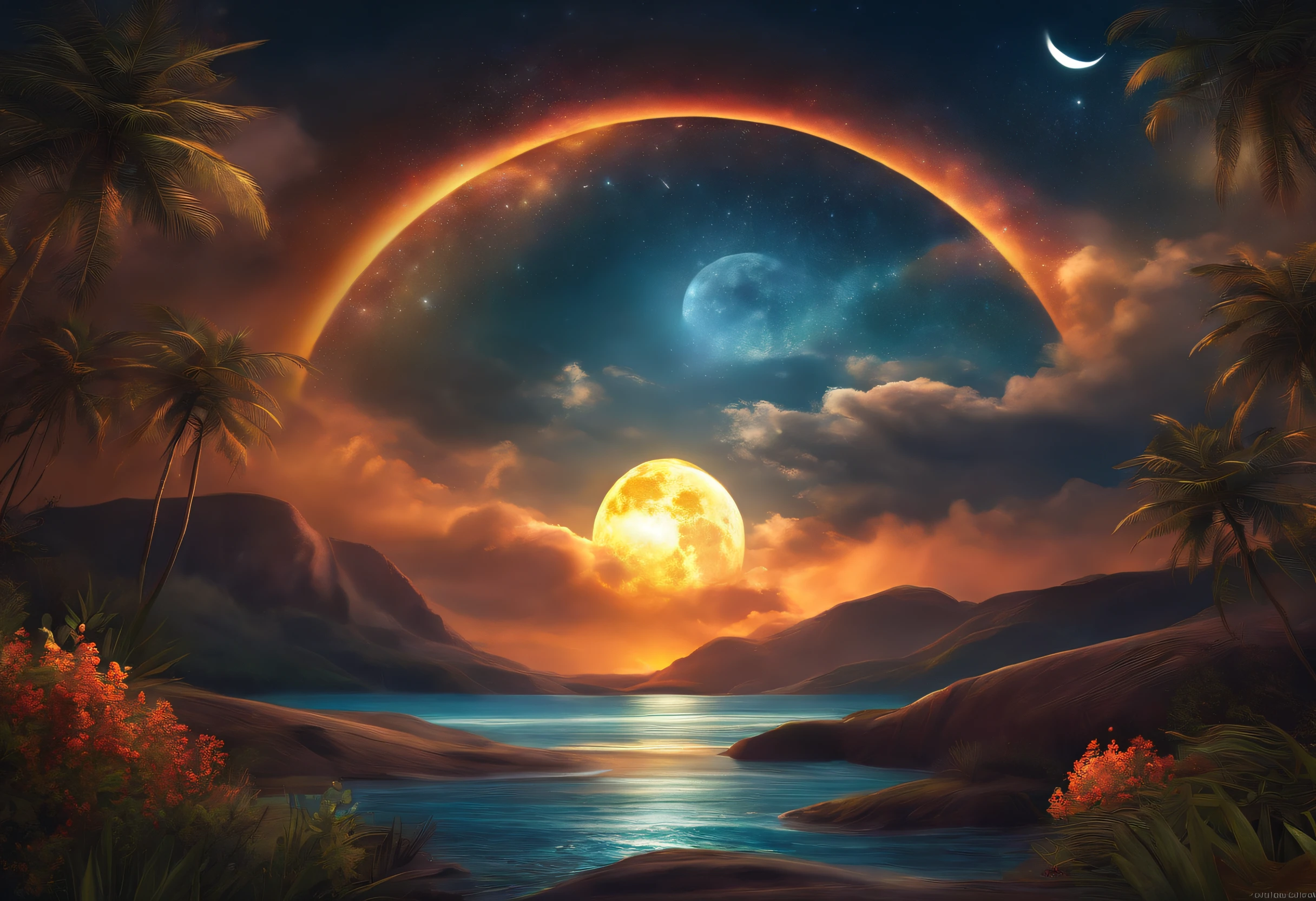Sun and Moon art