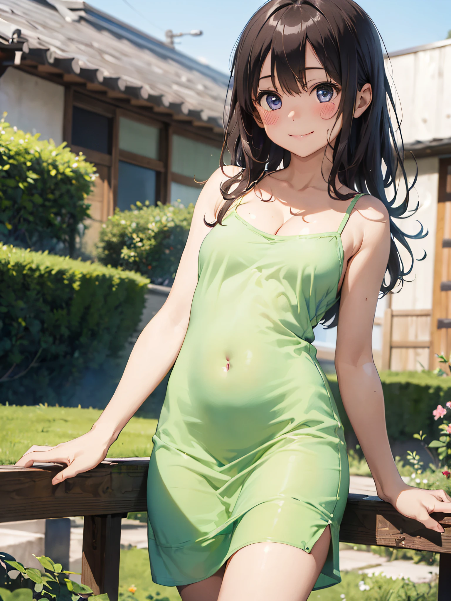 (Infant 8 years old)Big yawn、Butt Emphasis、She spreads her legs to reveal her white polka dot panties、、See through、Turn to me、Realistic、(8 year old girl with long wavy hair)、Close-up from the ground、(Summer camp in the mountains)、(In the tent)Butt Emphasis、Light green tan check shorts、Tight Berry Short Mini Skirt