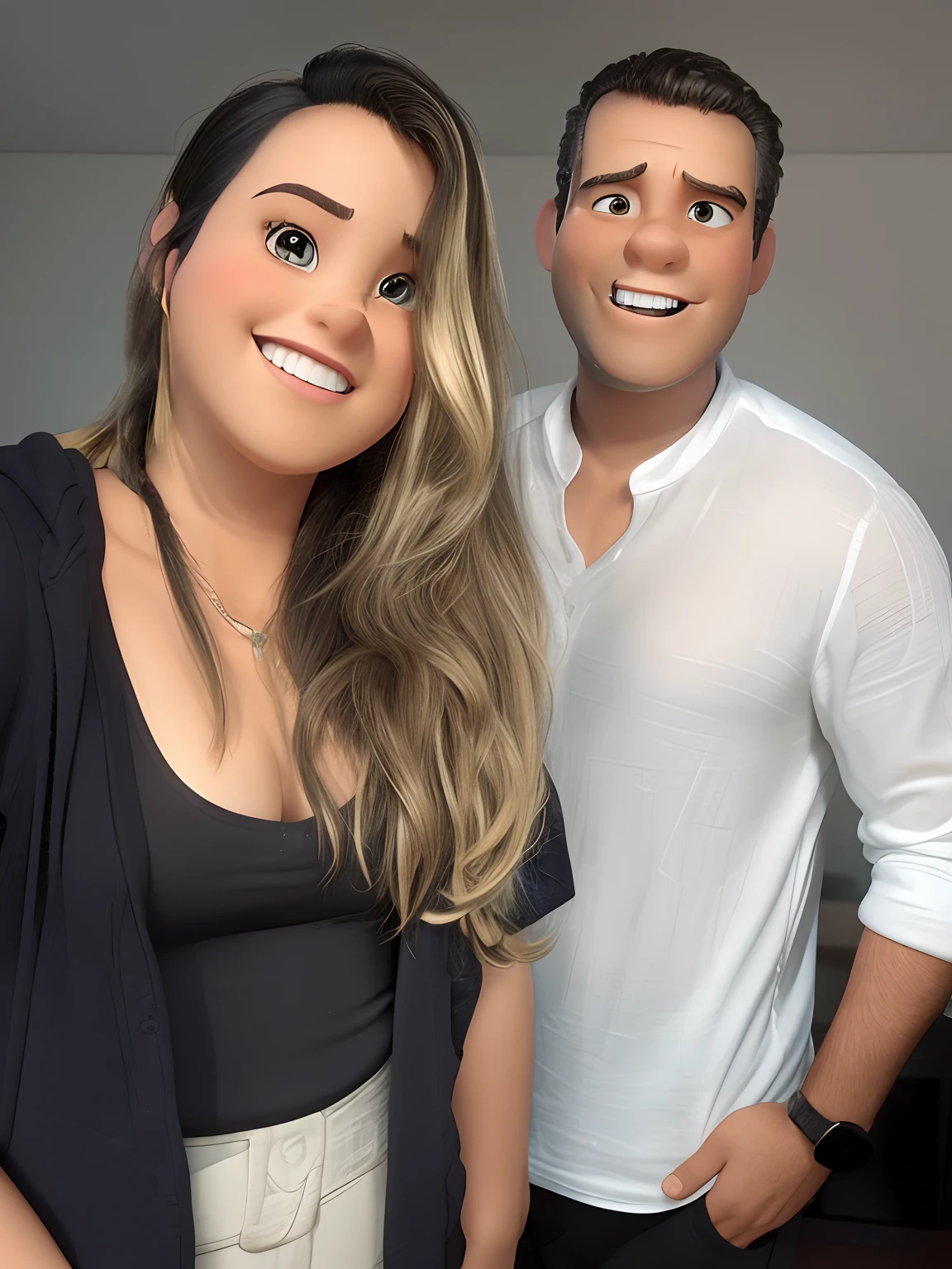 Desenho no estilo Disney Pixar, em 3D, alta qualidade, pose for photo and good lighting.