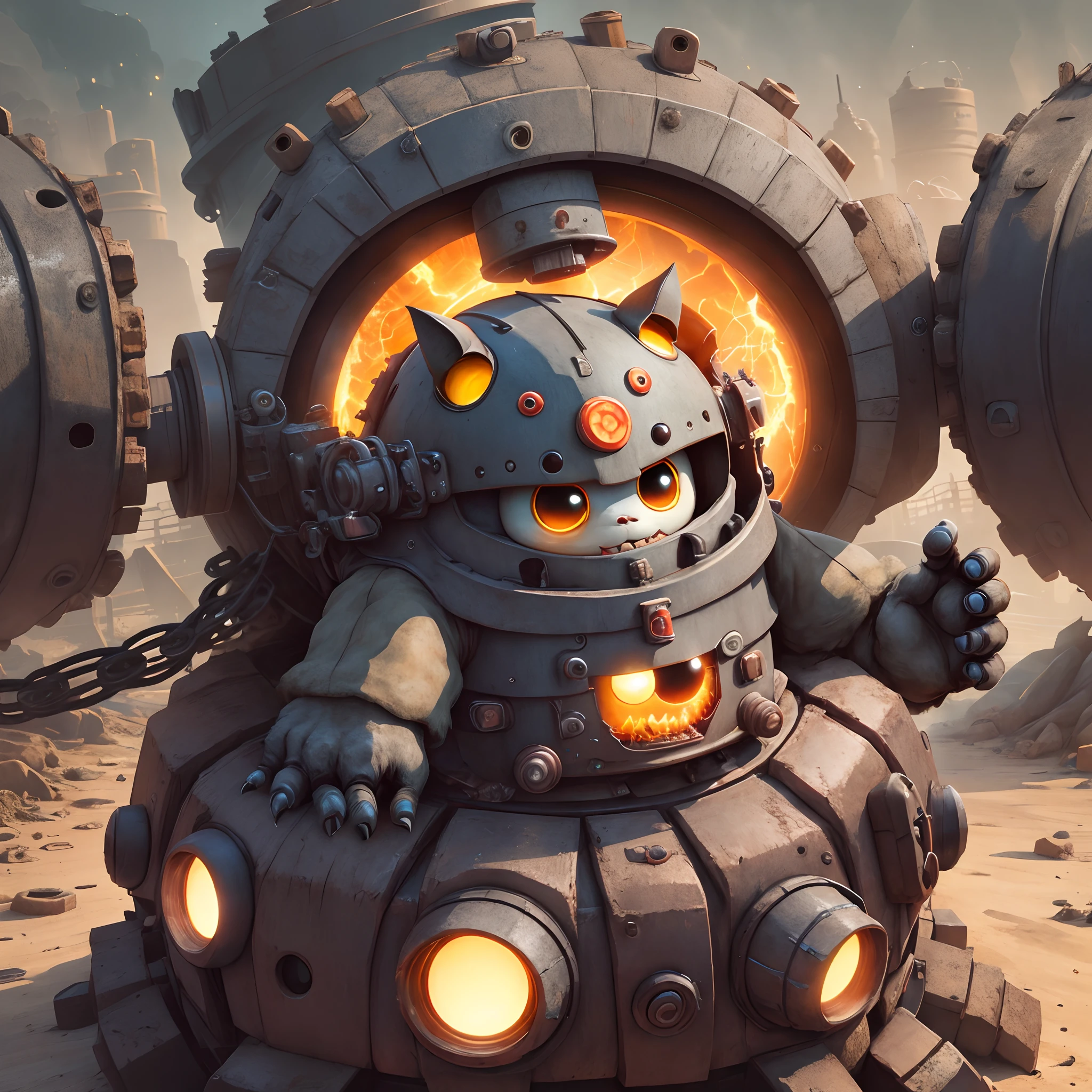 cute monster ,Golem, Machinery