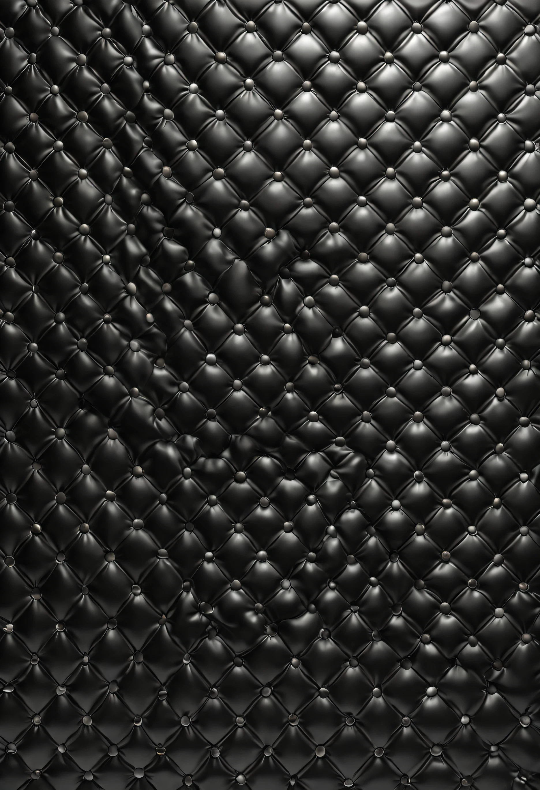 un gros plan d’une texture de cuir noir avec un motif de losange, panneaux décoratifs, texture de diamant, Motifs métalliques, Détail de la texture, texture d’échelle souple, détiled, fond noir, Argent satiné, texture de détail, texture détaillée, Relief chromé de forme plate, Céramique métallique 3 D, Texture de surface douce, rembourrage en cuir, panneaux métalliques, texture de pavage, Texture super sophistiquée