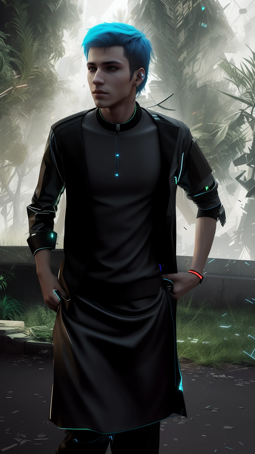 Change background cyberpunk handsome boy realistic face 8k ultra realistic