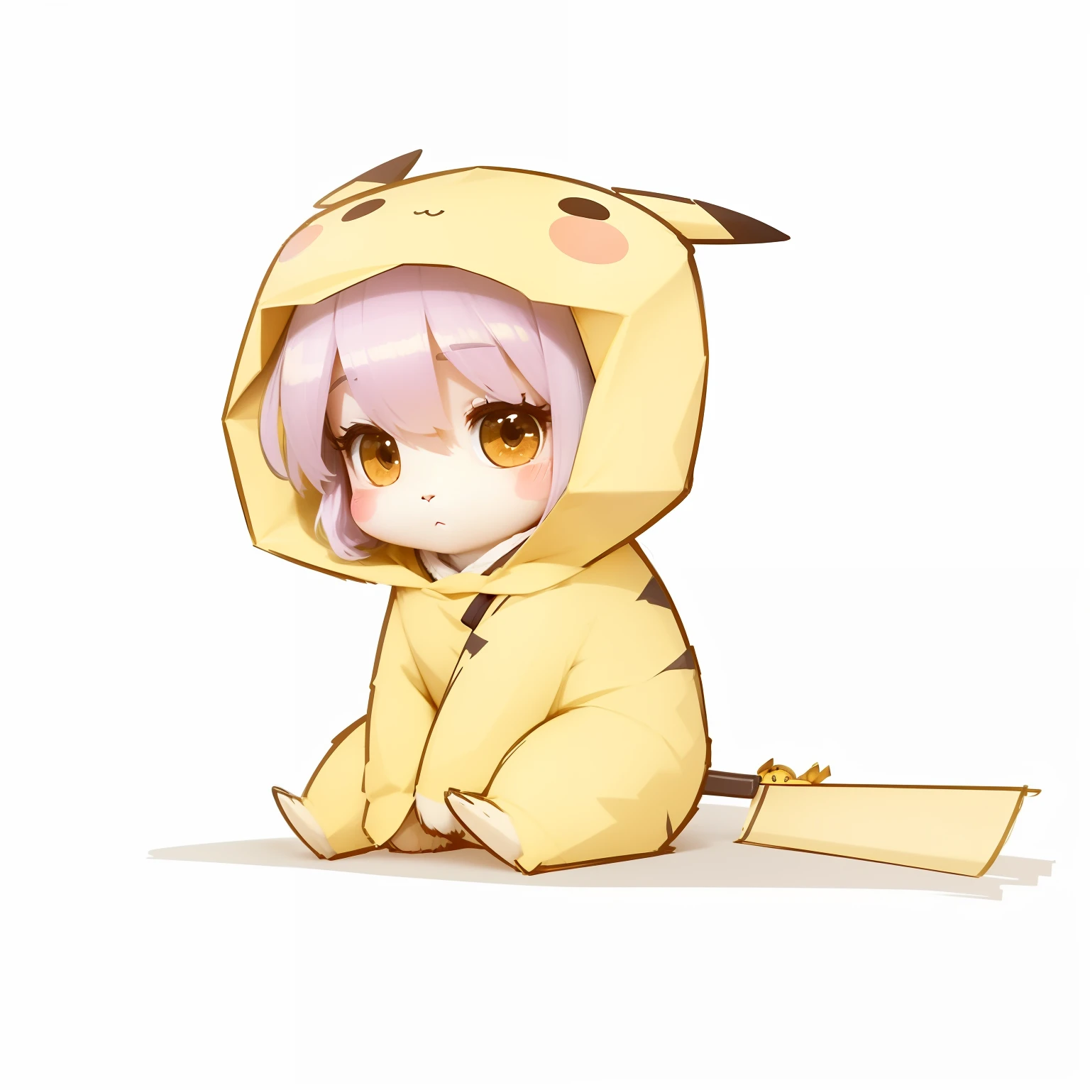 (On parchment paper, Characteristic Leaf), A full body shot, Long shot of cute fluffy yellow humanoid pikachu bandits with bandana on their head, Character sheet of old parchment paper with 24K resolution, high detail, photo realism, Realistic sketch, Rough sketch, mix of bold dark lines and loose lines, bold lines, humanoid, centered, Focus on character, Large Samurai Sword, and automatons and fluffy rabbit feet, Рафф Баттл носит Visage Dusty Cute.