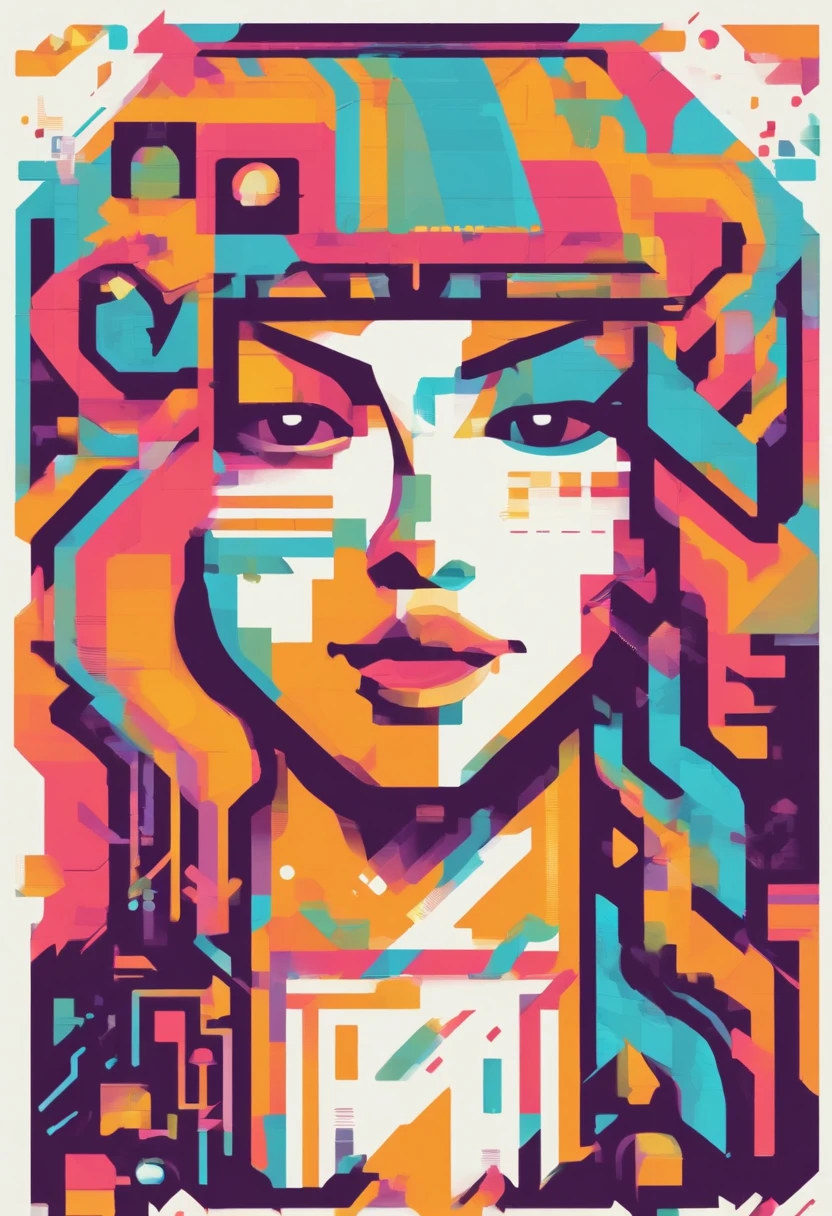 face of an abstract woman