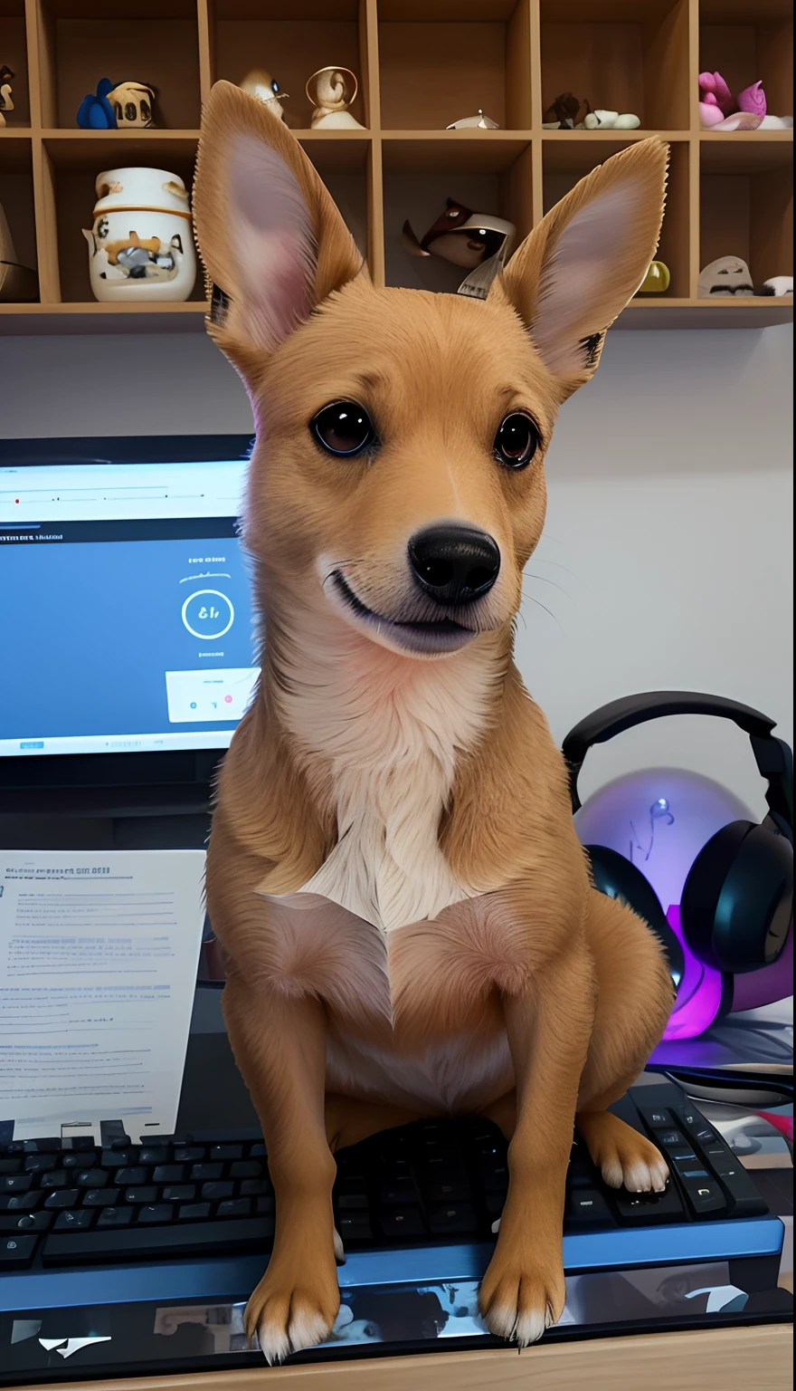 cachorrinha、vira lata、3D Pixar Style Adorable Beautiful Caramel, estilo disney, design de personagens, Financiador
