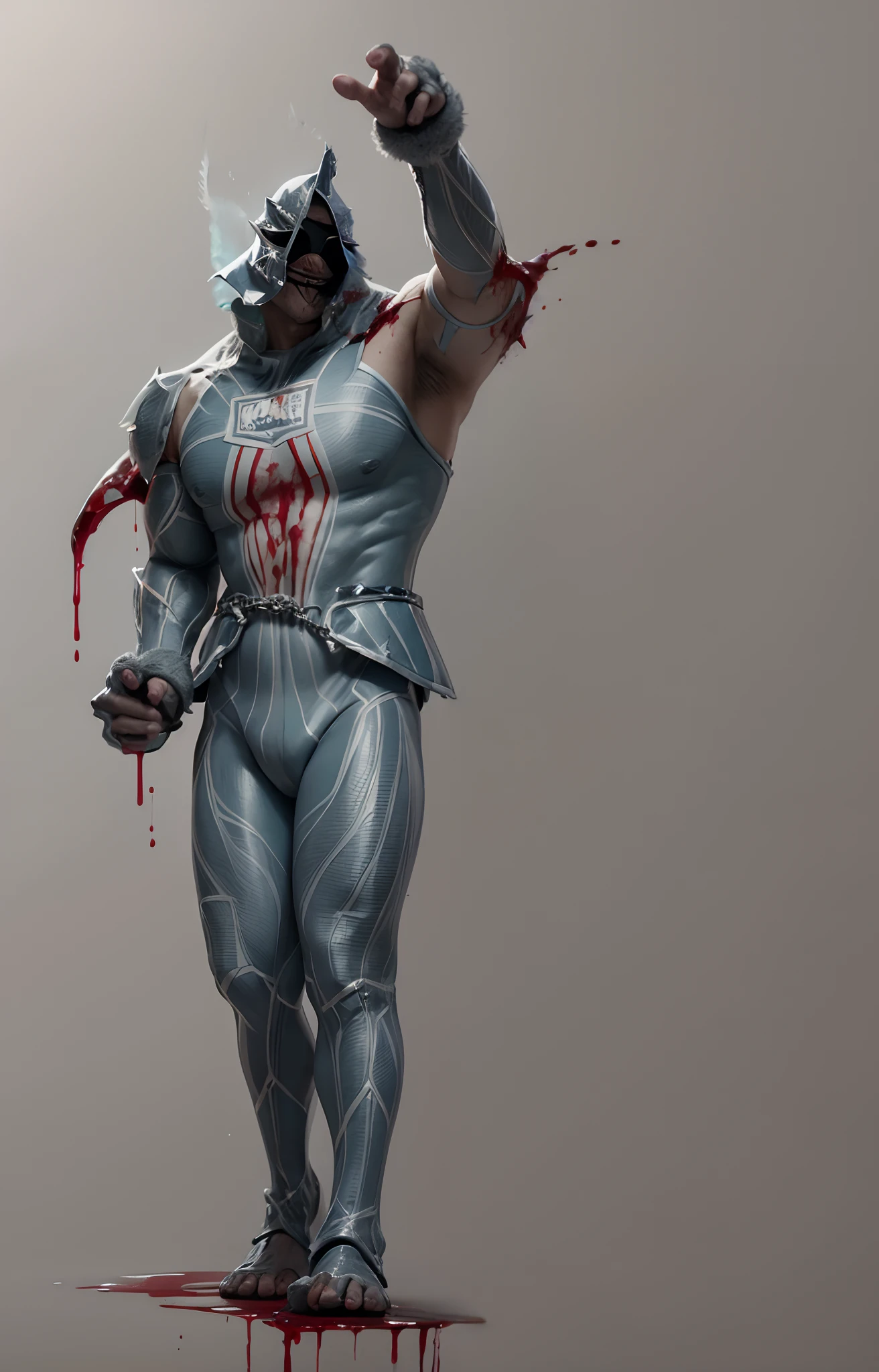 Bloody and vicious wrestlers、Wearing the mask of a villainous wrestler