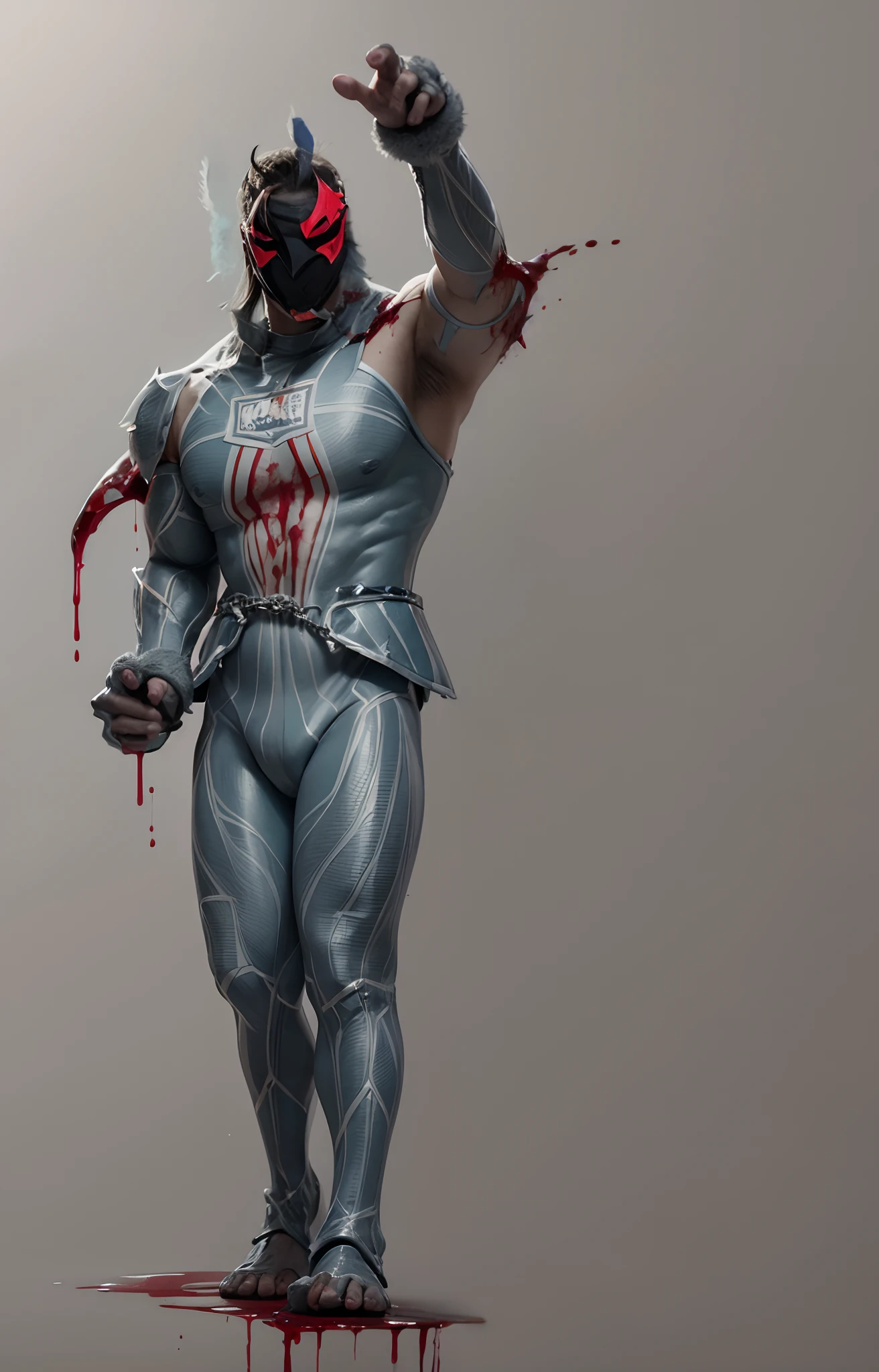 Bloody and vicious wrestlers、Wearing the mask of a villainous wrestler