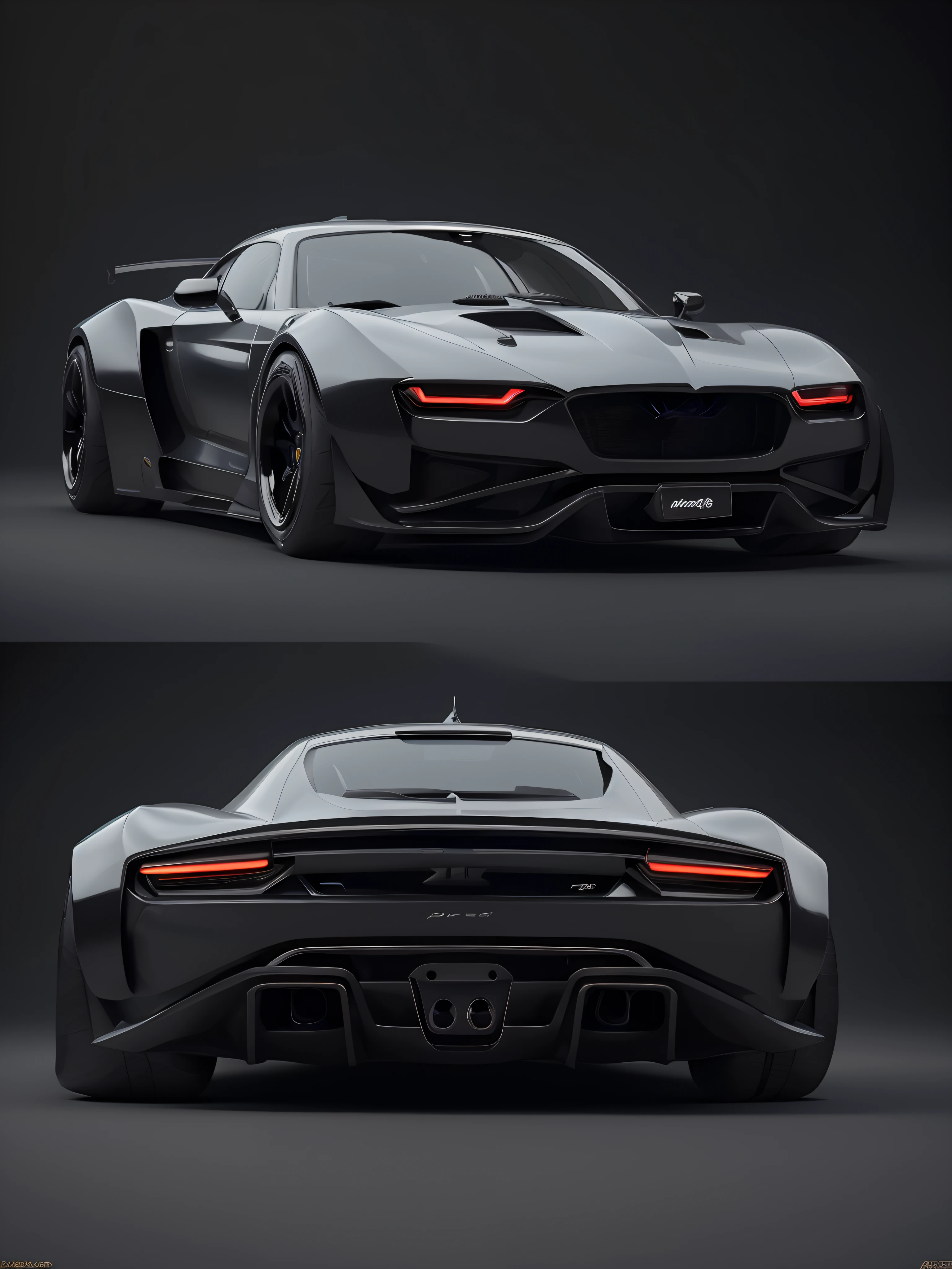 a close up of a black sports car in a dark room, a 3D render by Adrian Zingg, unsplash, conceptual art, render of futuristic supercar, supercar, super car, sharp render, daniel maidman octane rendering, futuristic product car shot, with sleek lines and a powerful, sportscar, ultra render, extreme render, luxury hd render, zaha hadid octane highly render