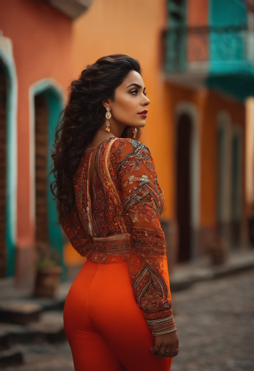 mulher bonita, pele morena cabelos cacheados, latina, jovem