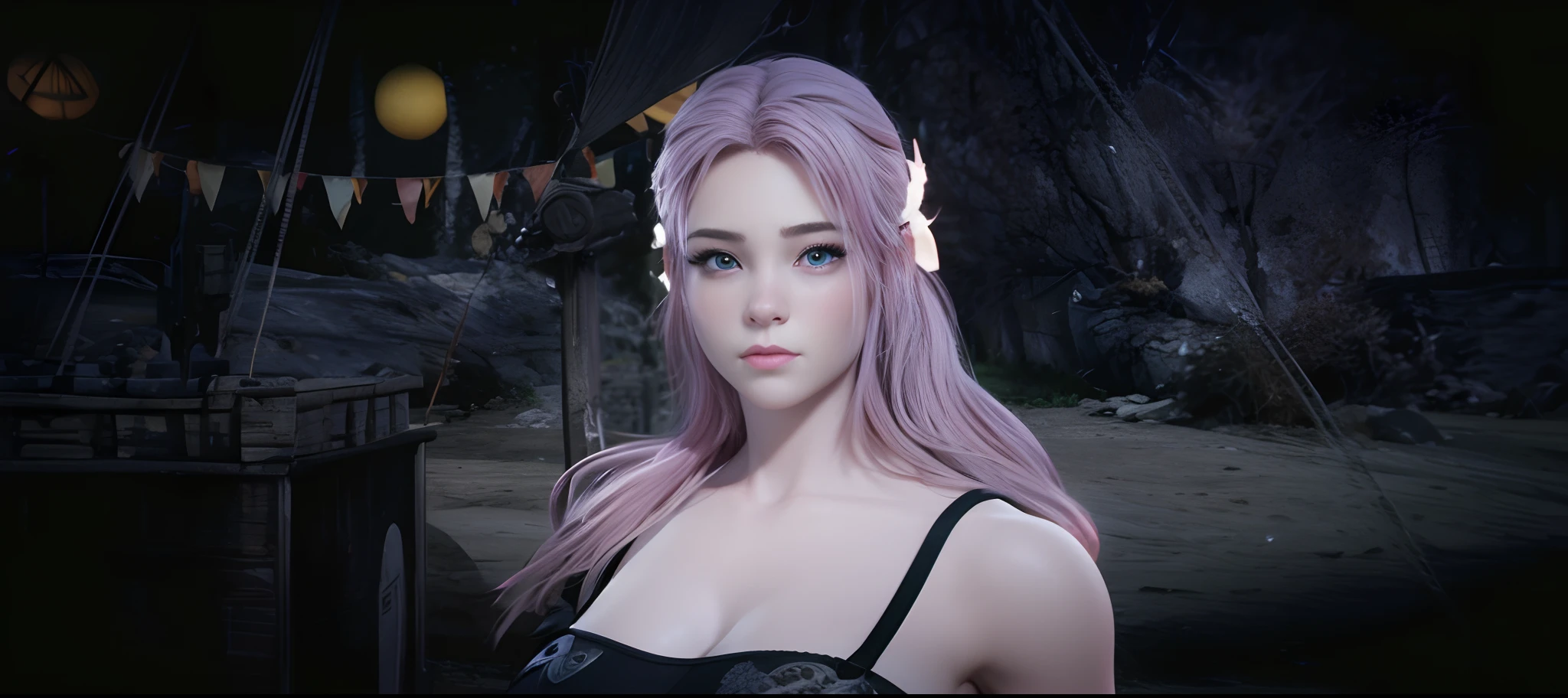 beautiful girl, highly details, photorealistic, realistic human, unreal engine, big boobs, realistic human face , details pupil, perfect body, 20s, 8K, highest quality, pink hair