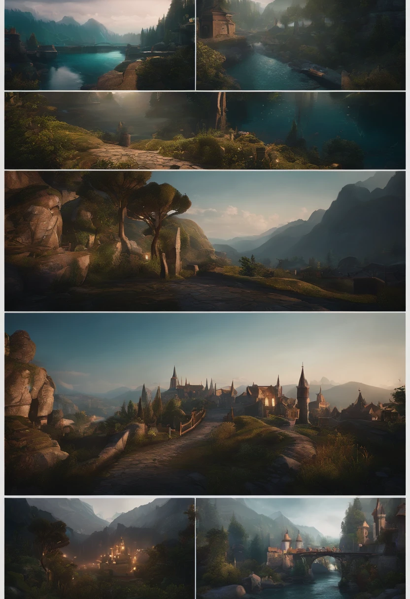 A beautiful scenery collection of locations of the city of Demancia from league of legends