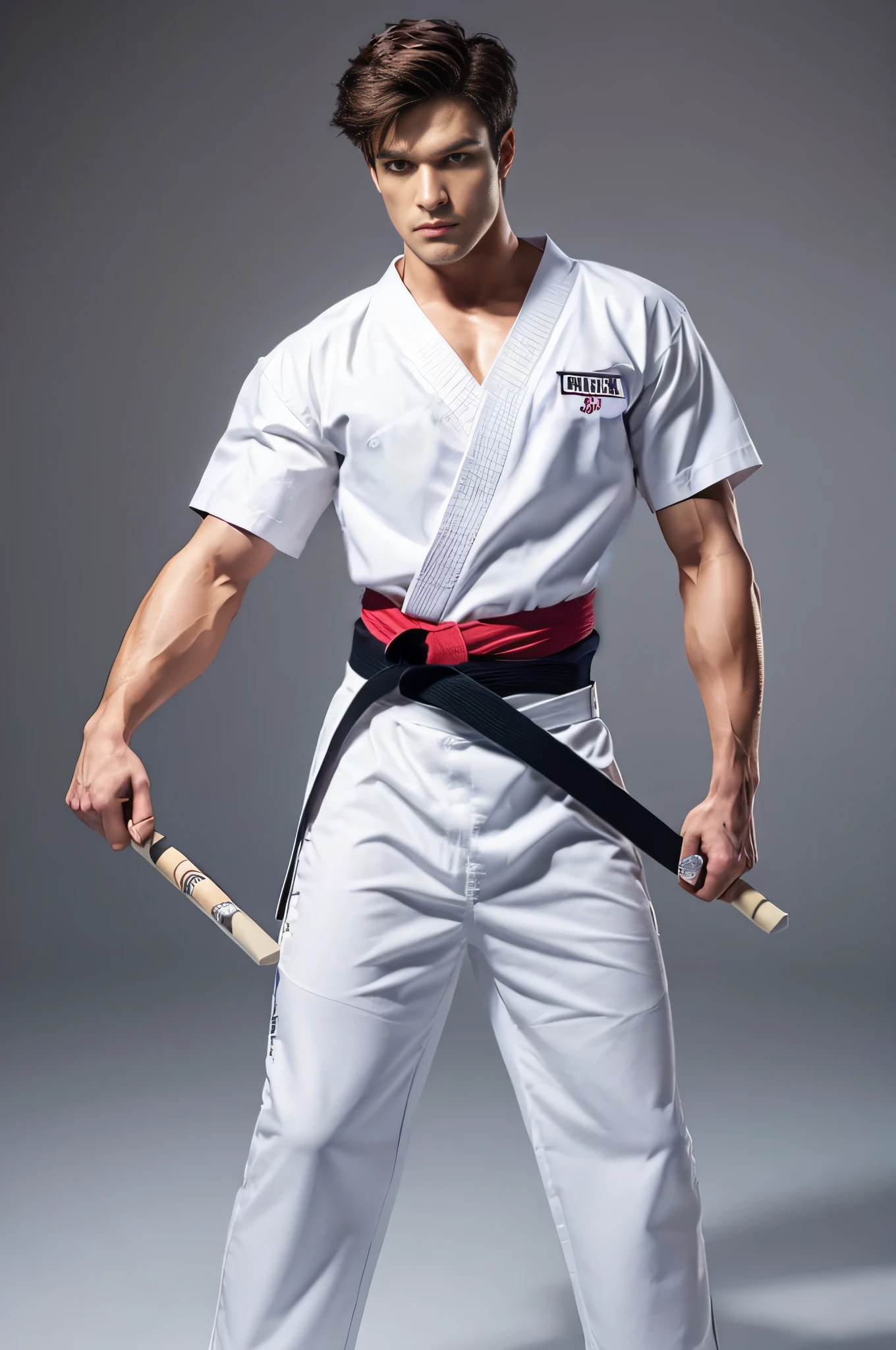 Paint in the color of a white karate uniform