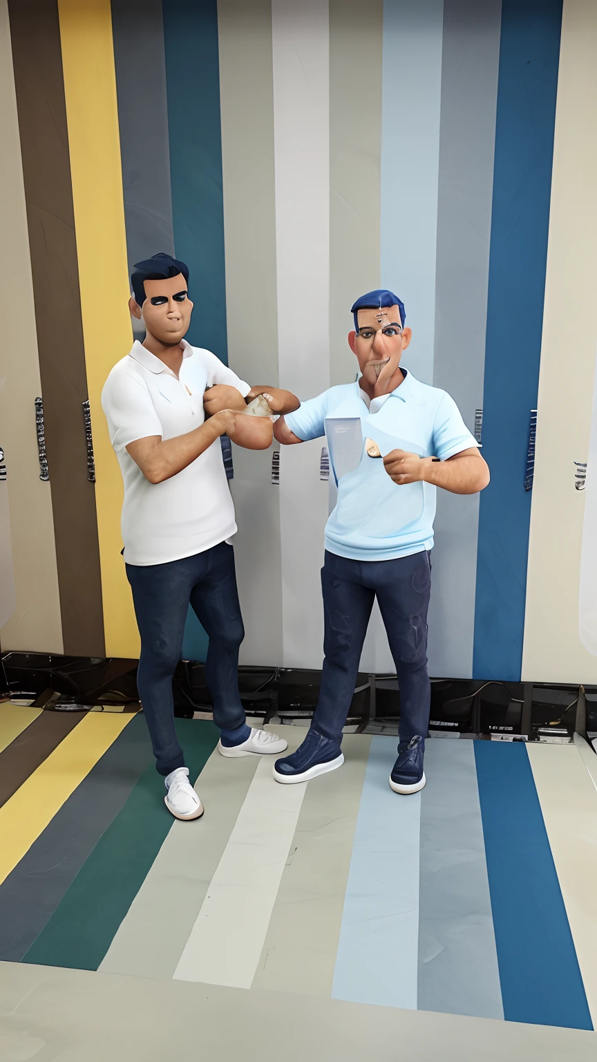 Man in blue jacket holding a piece of paper, semi-realistic rendering, 3 d render stylized, animation style rendering, 3d rendering stylized, stylized as a 3d rendering, promotional render, Artista CG, realista estilo 3d, super detailed rendering, toon render keyshot, animation character, estilo de arte fotorrealista, cena detalhada