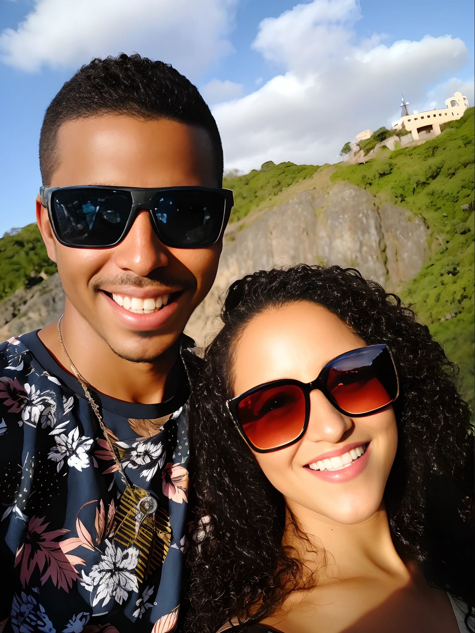 There's a man and a woman taking a selfie in front of a mountain, vacation photo, casal feliz, por, Directed by: Nandor Soldier, lindo dia ensolarado, Directed by: Herbert MacNair, belos arredores, cachoeiras ao fundo, Foto do perfil, facebook post, foto do perfil, imagem de perfil, instagram post, casal sorridente, Fotografia tirada em 2 0 2 0