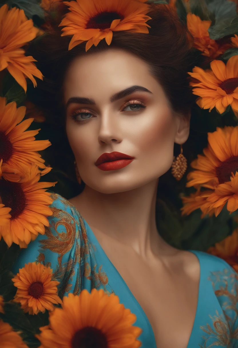 Mulher nua de perna aberta