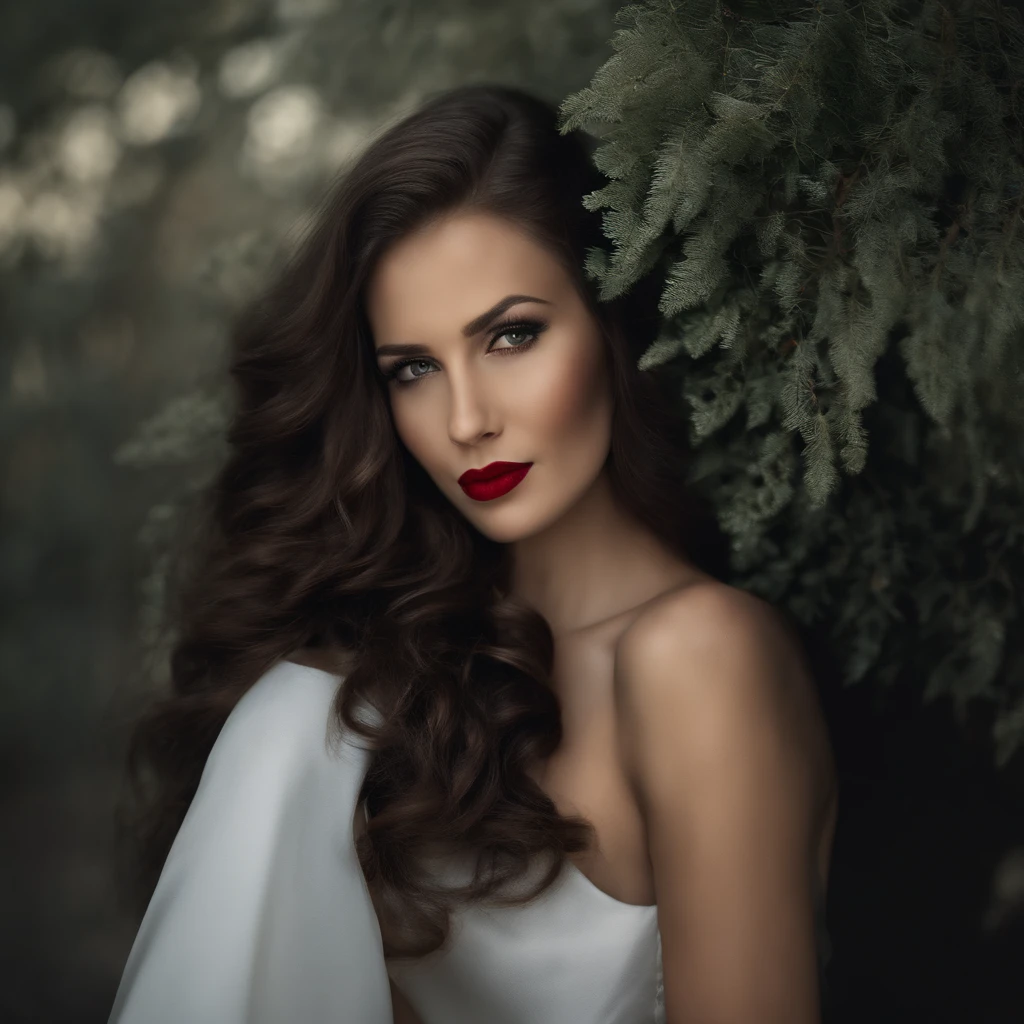 Arafed woman with long hair and red lipstick posing for a photo, Ekaterina, Image de profil, red lips, Photo professionnelle, Femme de 30 ans, 3 0 ans femme, Angiewolf, Photo by Džesika Devic, Photo de profil professionnelle, Moleksandra Shchaslyva, avec des cheveux noirs raides