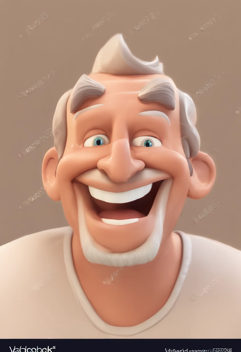 Smiling Man Illustration, sorriso insano, Homem de pele marrom com um sorriso gigante, happily smiling at the camera, sorriso atrevido, he's smiling, sorriso muito grande, Macho sorridente, foto de perfil headshot, rindo sorriso enorme, desenhando no estilo de Arte 3D, c4d, fundo de cor branco puro, estilo disney, estilo pixar render ilustracao Super Detalhe, 8k